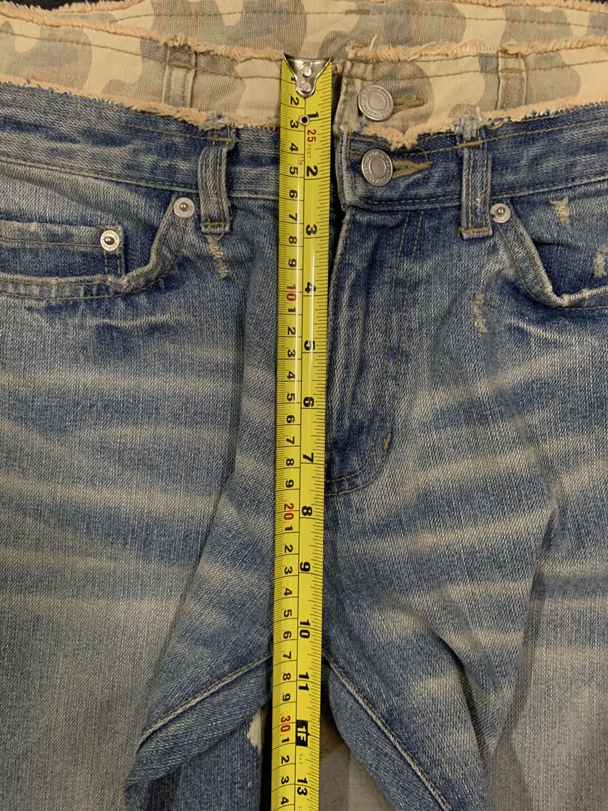 14th Addiction Vintage Japanese Brand Camo Double Waisted Splatter Jeans Size US 30 / EU 46 - 17 Thumbnail