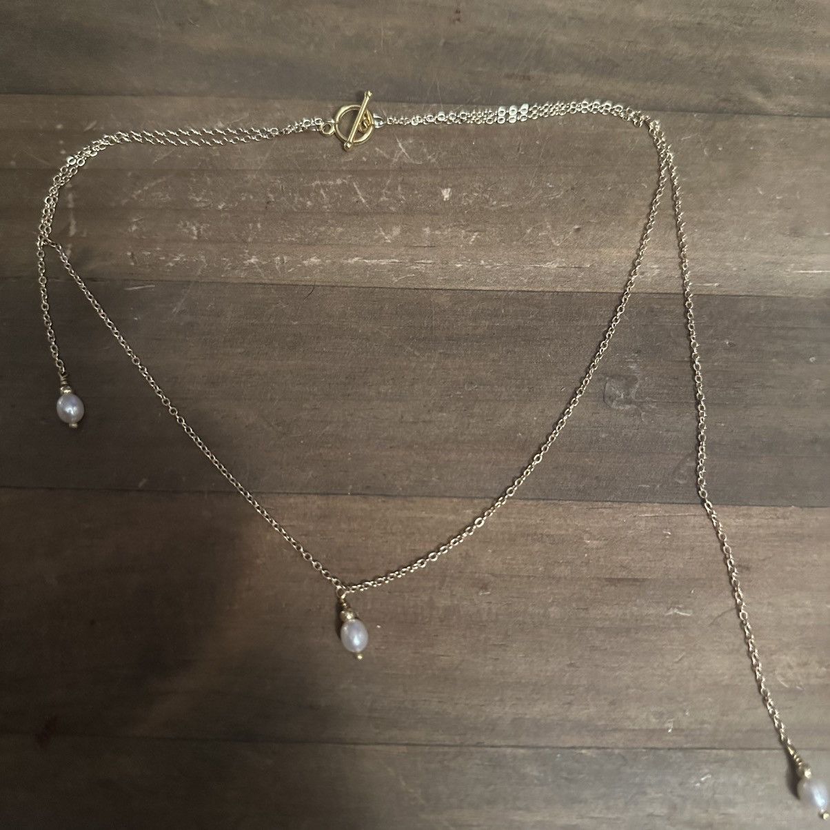 Other Gold tone pearl lariat necklace Size ONE SIZE - 2 Thumbnail