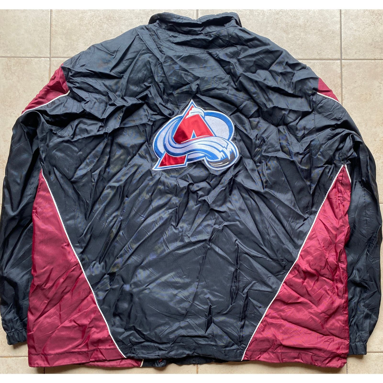 NHL × Starter Colorado Avalanche 90s windbreaker XL blk burgundy NHL vtg Size US XL / EU 56 / 4 - 8 Thumbnail