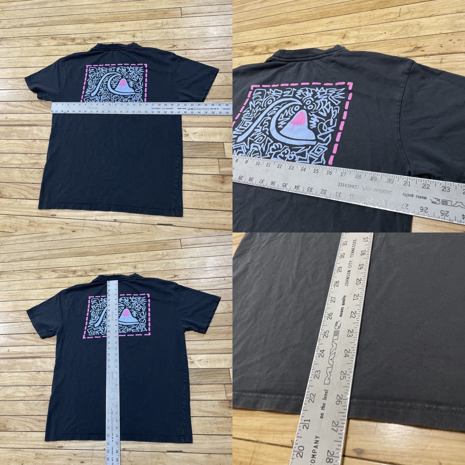 Quiksilver Quiksilver Shirt Men S Oversized Black Purple Aqua Beach Skate Wave Graphic Tee Shirt Size US S / EU 44-46 / 1 - 8 Thumbnail
