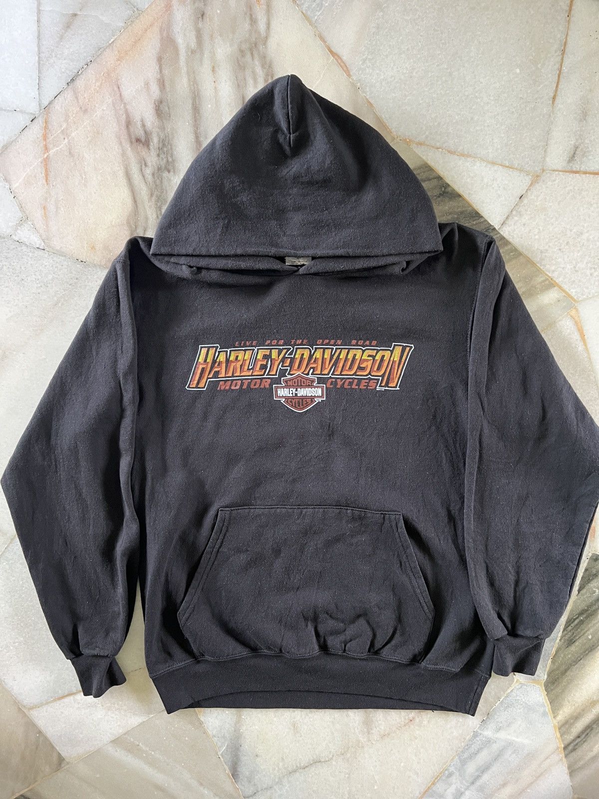 Harley Davidson × Vintage Vintage 00's Y2K Harley Davidson Hog Rider Pullover Hoodie Size US S / EU 44-46 / 1 - 1 Thumbnail