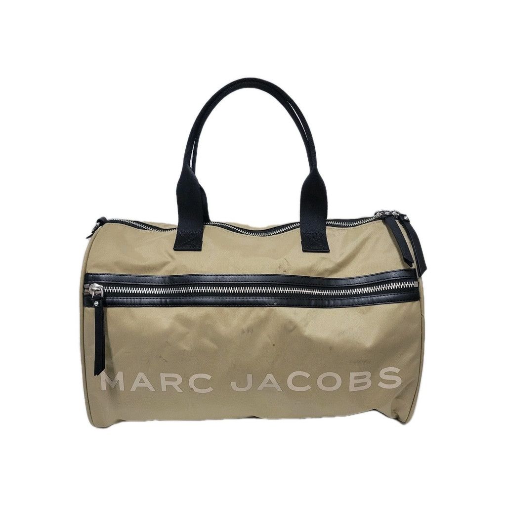 Marc Jacob Duffle Bag Khaki Black Leather Trim Double Handle