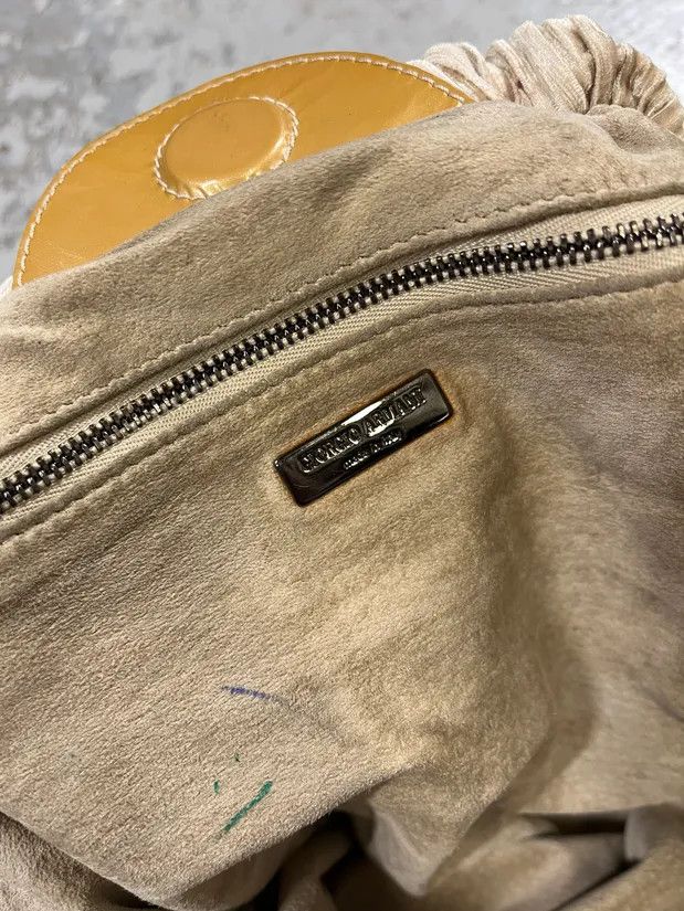 Giorgio Armani × Vintage 2000s Giorgio Armani Grey Plissed Hand Bag Size ONE SIZE - 5 Thumbnail