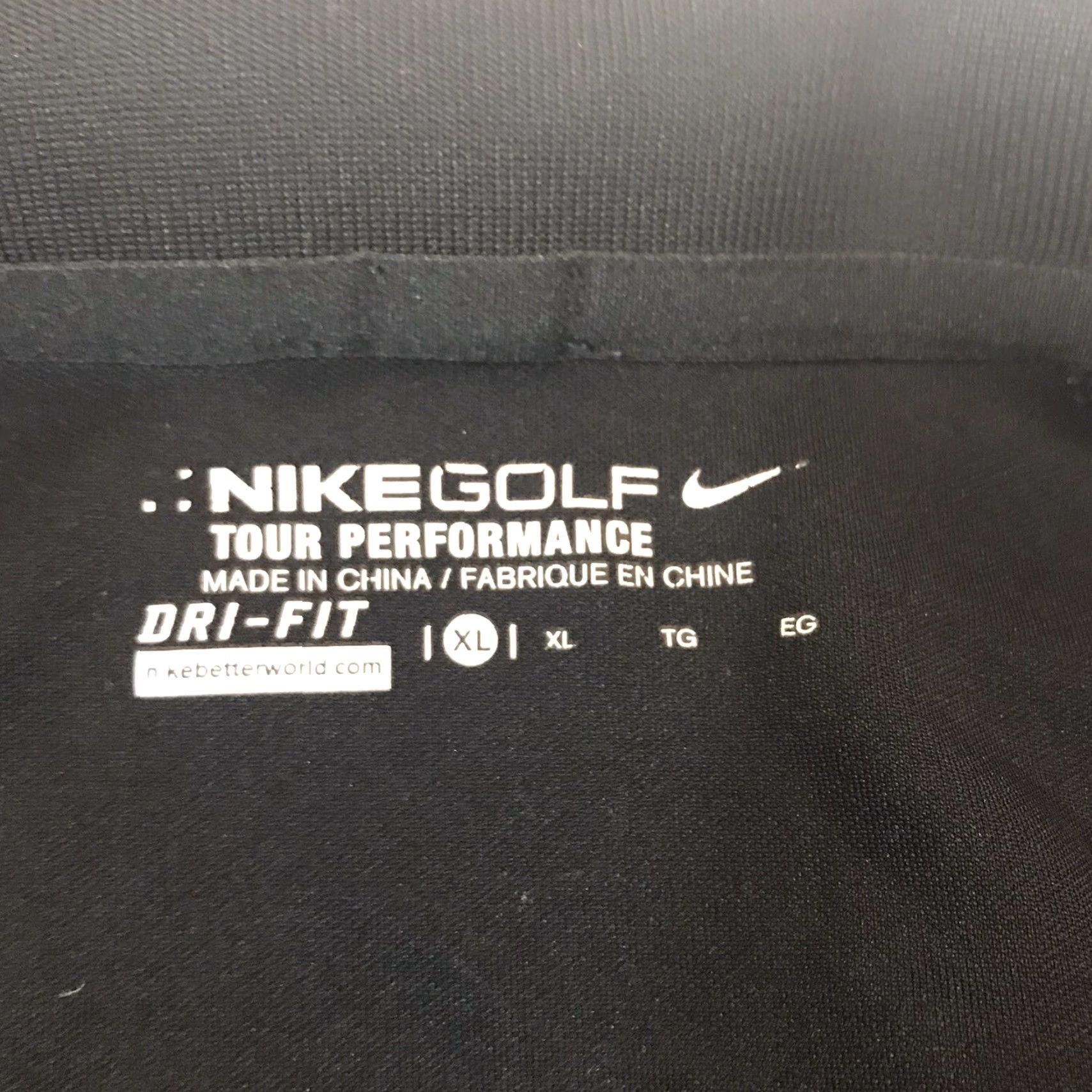 Nike NIKE Golf Tour Performance Dri-Fit Polo Shirt Mens XL Black Short Sleeve Size US XL / EU 56 / 4 - 4 Thumbnail