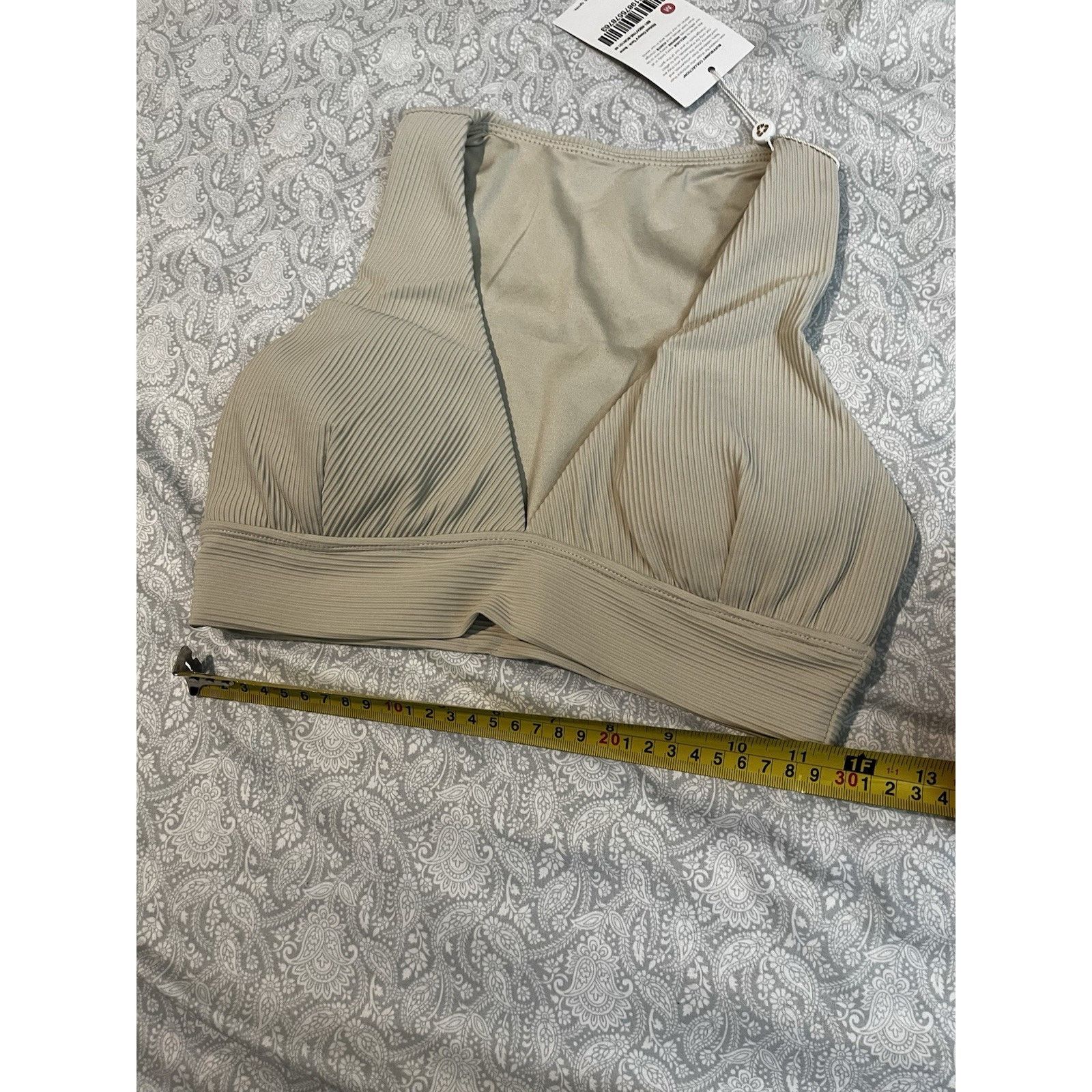 Other Buffbunny Collection Ribbed Deep V Tank Sports Bra Beige Size M / US 6-8 / IT 42-44 - 11 Thumbnail