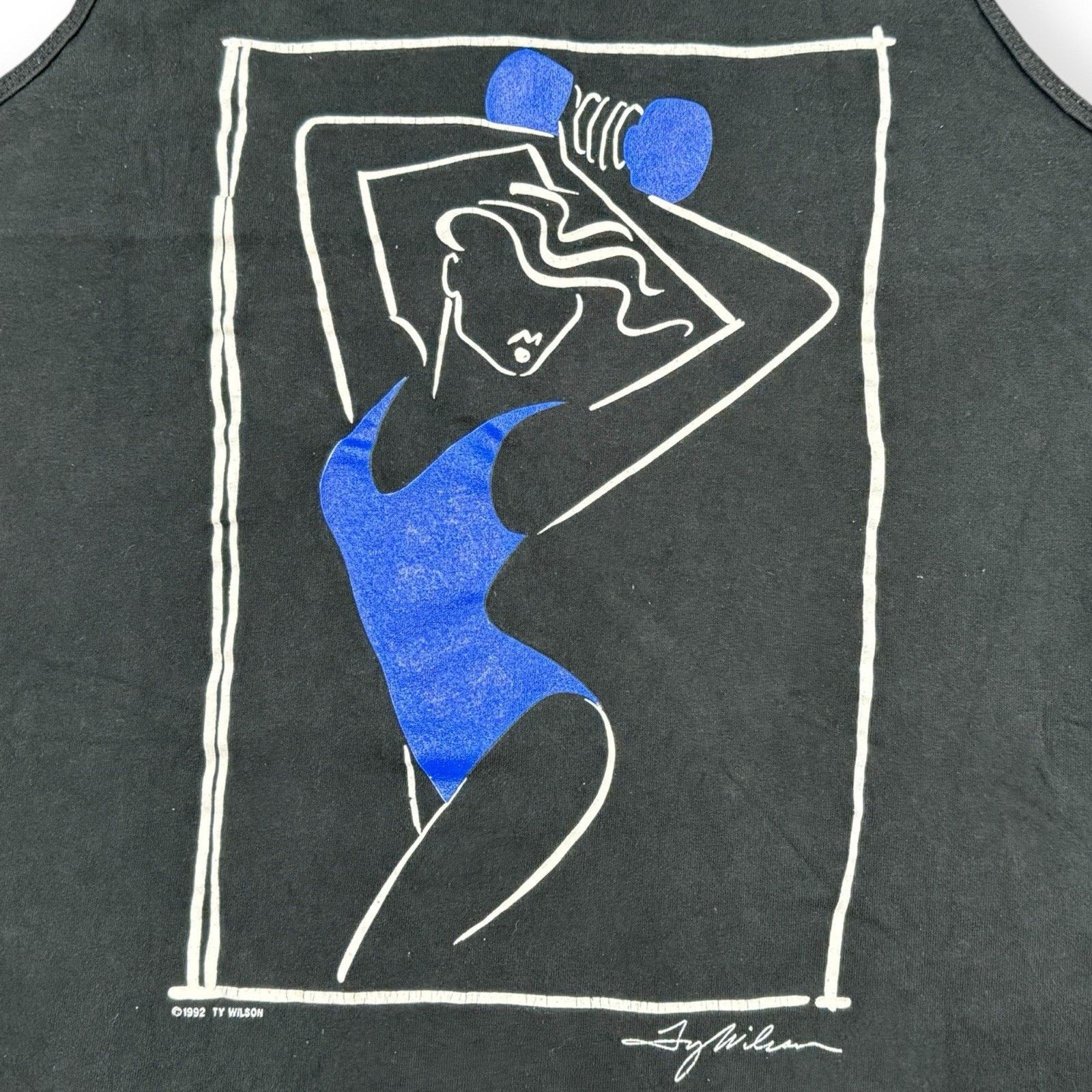 TATRAS Vintage Art Shirt 1992 Black Tank Top by Ty Wilson Size US L / EU 52-54 / 3 - 2 Thumbnail