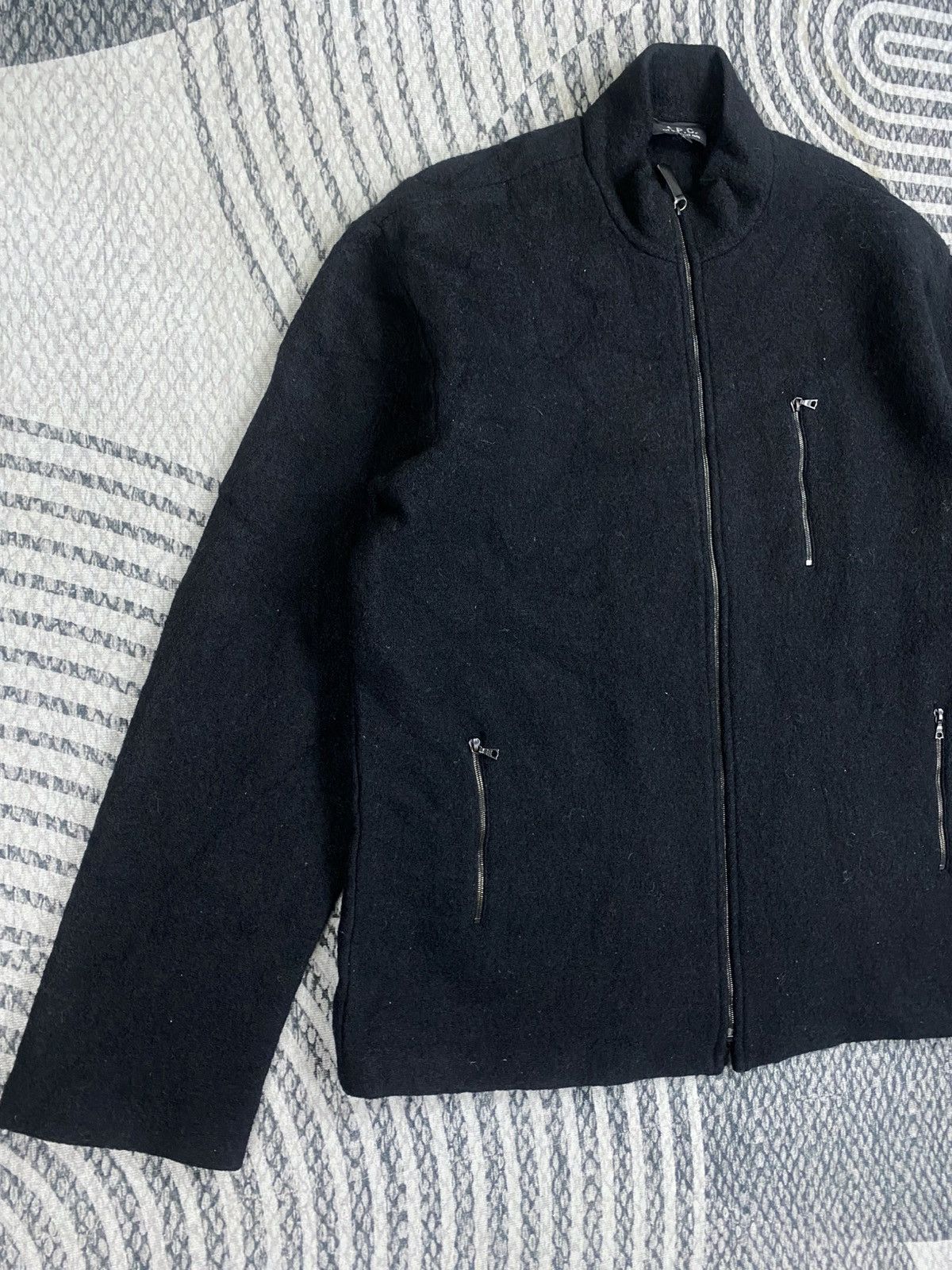 A.P.C. Vtg A.P.C Black Plain Zipper Jacket Size US S / EU 44-46 / 1 - 3 Thumbnail