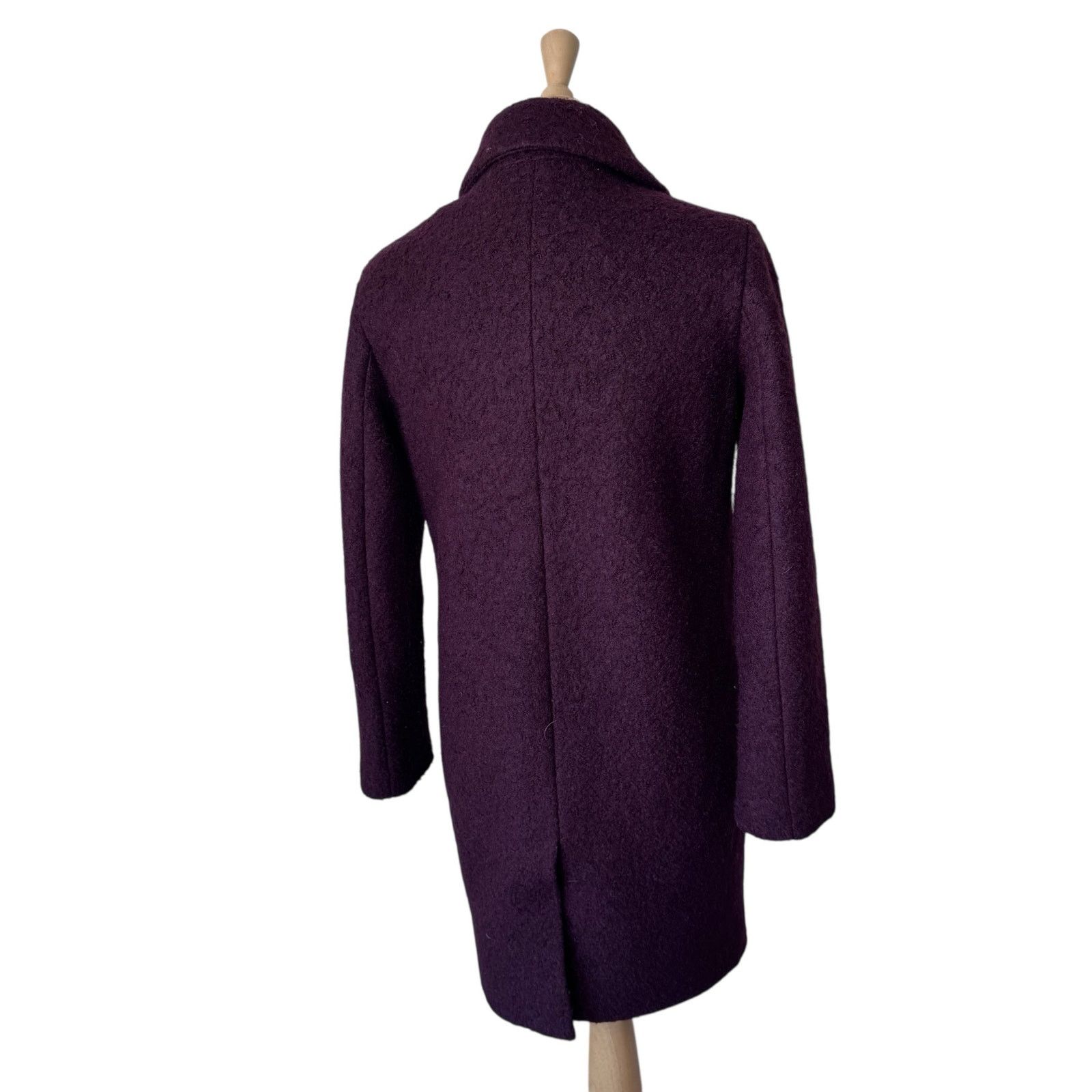 Andrew Marc ANDREW MARC Paige Boucle Wool Blen Coat in Burgundy Size 2 Size XS / US 0-2 / IT 36-38 - 3 Thumbnail