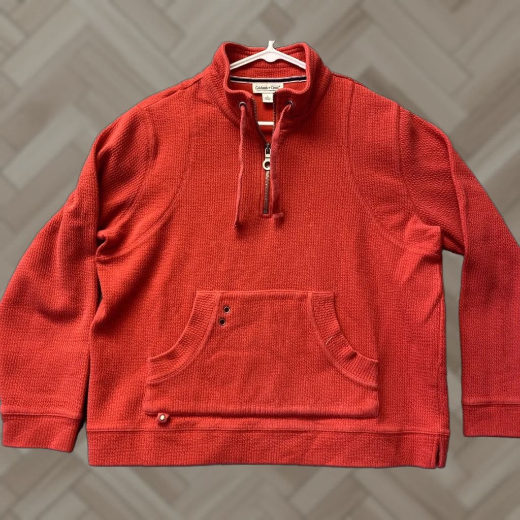 Coldwater Creek Coldwater Creek high Neck Sweater Womens L Coral Cozy Cableknit Pullover 105-12 Size L / US 10 / IT 46 - 1 Thumbnail