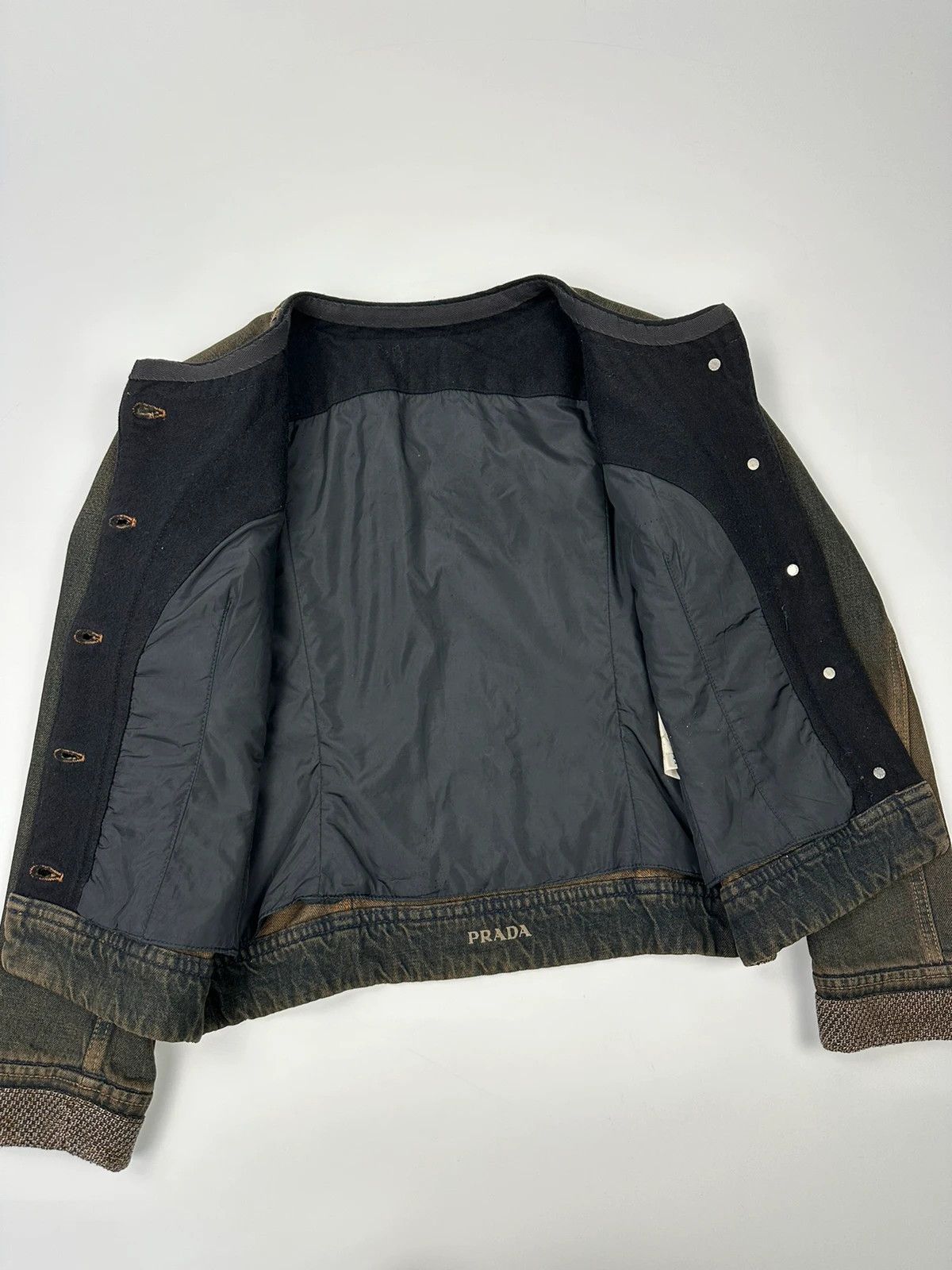 Prada Prada Milano FW2006 Metal Chains Faded Denim Crop Jacket Size M / US 6-8 / IT 42-44 - 8 Thumbnail