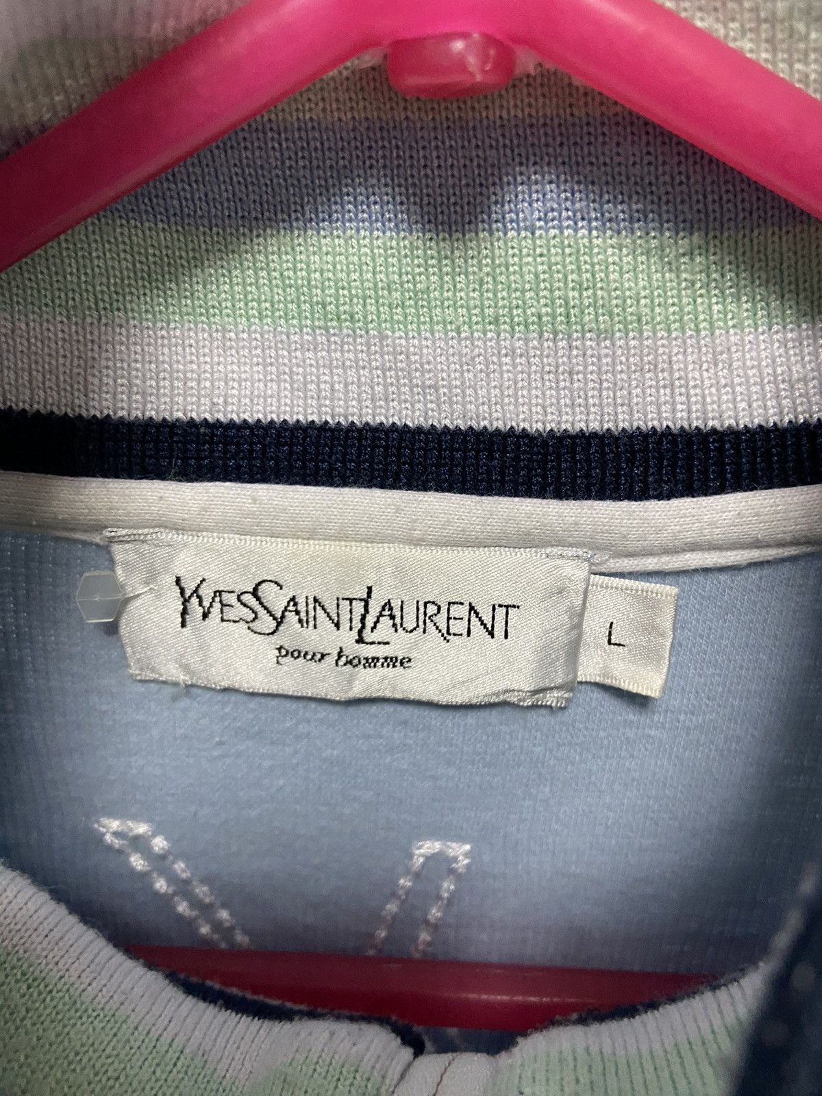 Vintage × Yves Saint Laurent Yves Saint Laurent Vintage Zip Sweatshirt Big Logo Luxury Size US L / EU 52-54 / 3 - 5 Thumbnail