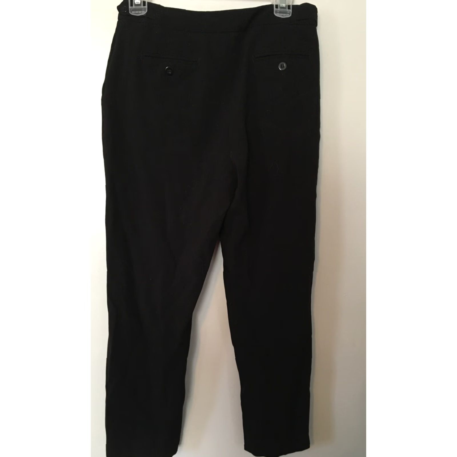 Vintage EMMA JAMES PETITE Black Flat Zipper Front Stretch Dress Pants 8P Womens Pants Size 30" / US 8 / IT 44 - 5 Thumbnail