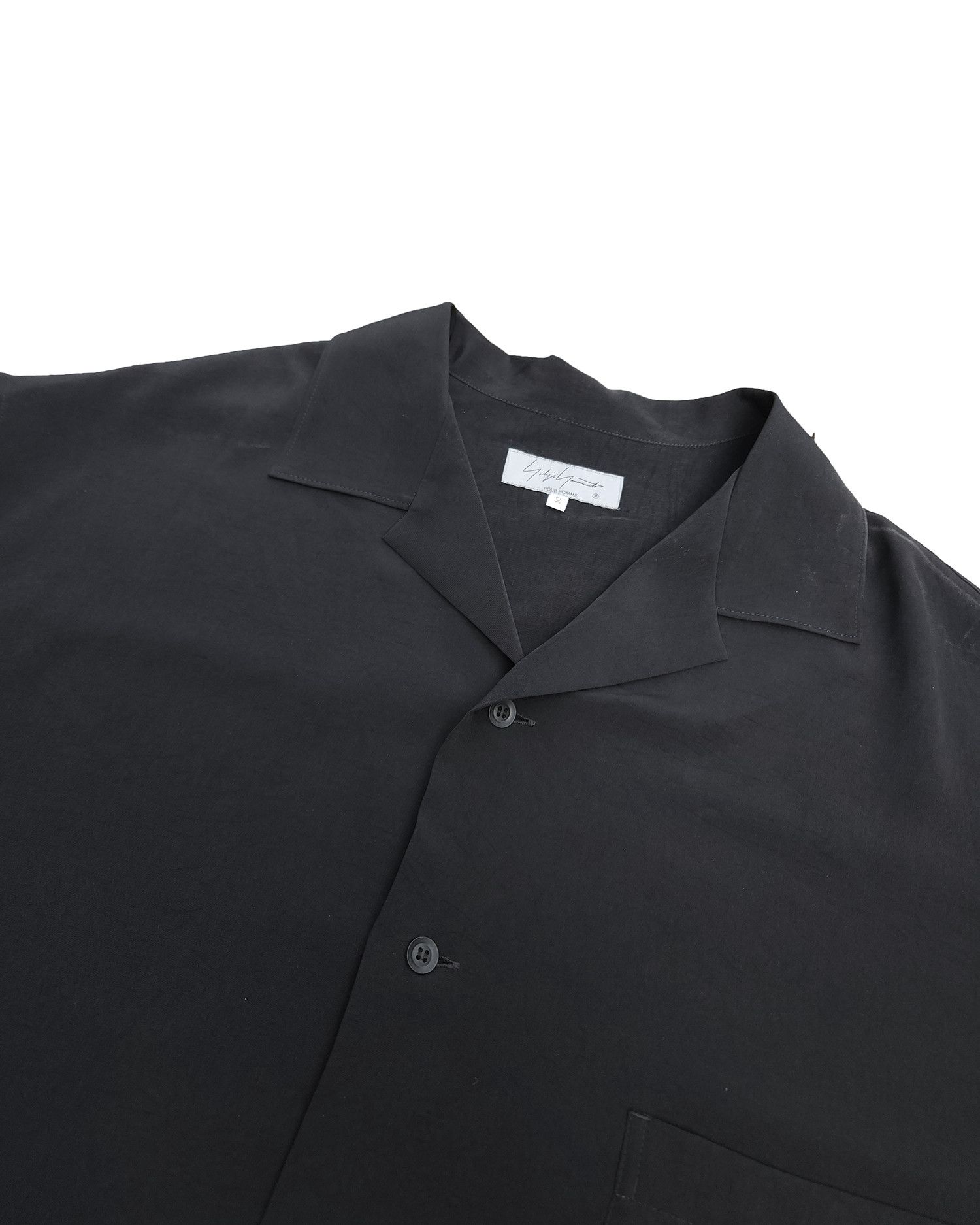 Yohji Yamamoto Yohji Yamamoto Pour Homme Open Collar Short Sleeve Shirt Size US M / EU 48-50 / 2 - 2 Thumbnail