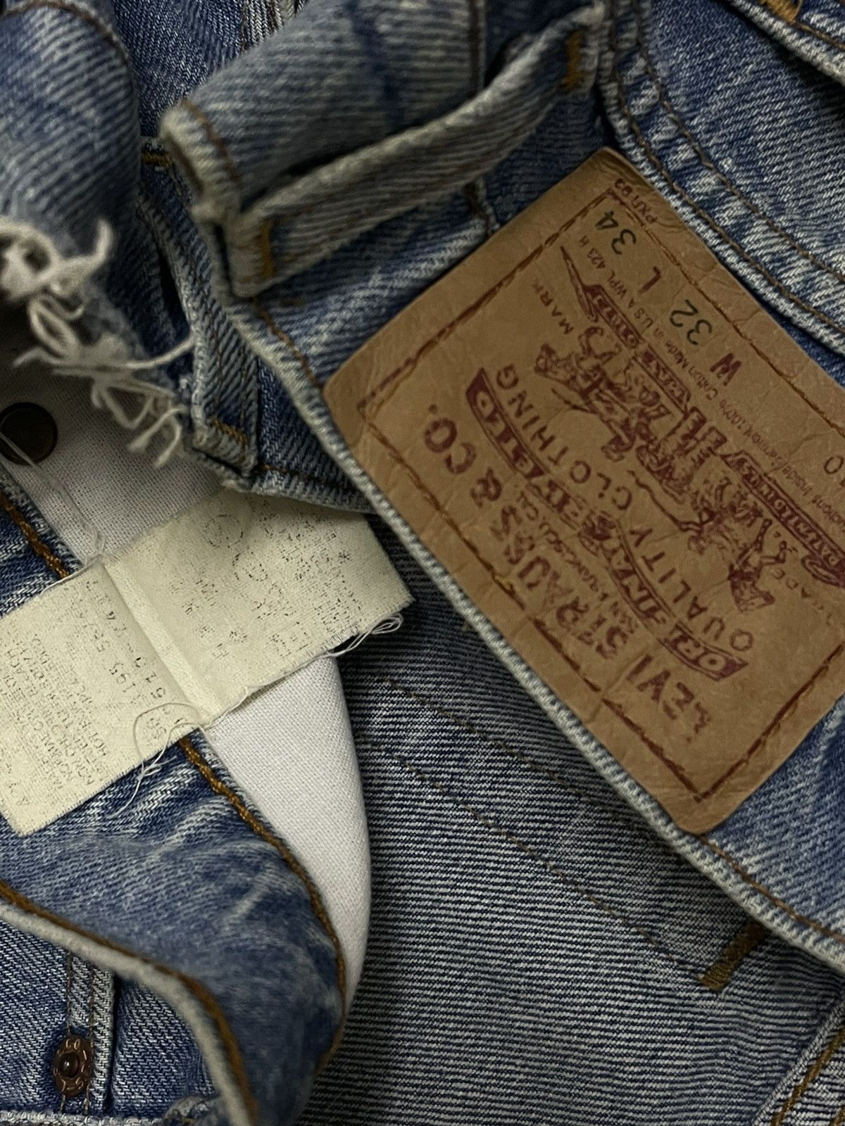 Levi's Vintage Clothing VINTAGE 510 LEVIS USA DESIGNER 90S RIPPED MUDWASH OLD DENIM Size US 30 / EU 46 - 16 Thumbnail
