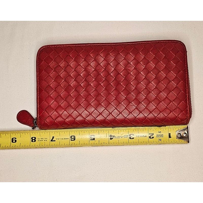 Bottega Veneta Bottega Veneta Intrecciato zip-around wallet in red leather Size ONE SIZE - 2 Thumbnail