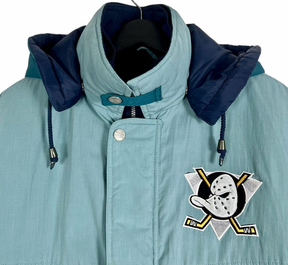 NHL Vintage Anaheim Mighty Ducks Padded Jacket Removable Hoodie Size US L / EU 52-54 / 3 - 4 Thumbnail