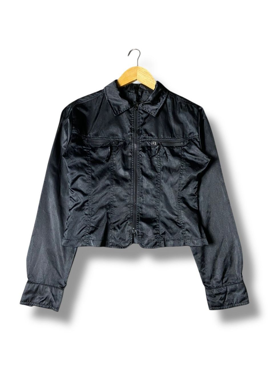 Japanese Brand Mama Cola Feminine Zip Up Crop Jacket (161) Size M / US 6-8 / IT 42-44 - 1 Thumbnail
