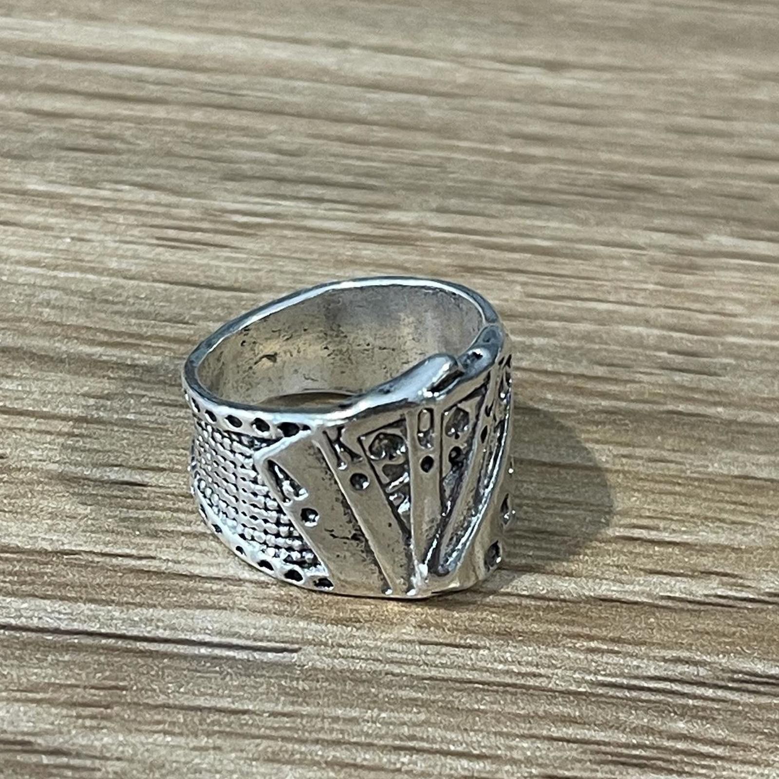 Rip Curl Silver Alloy House Cards Ring Size ONE SIZE - 4 Thumbnail