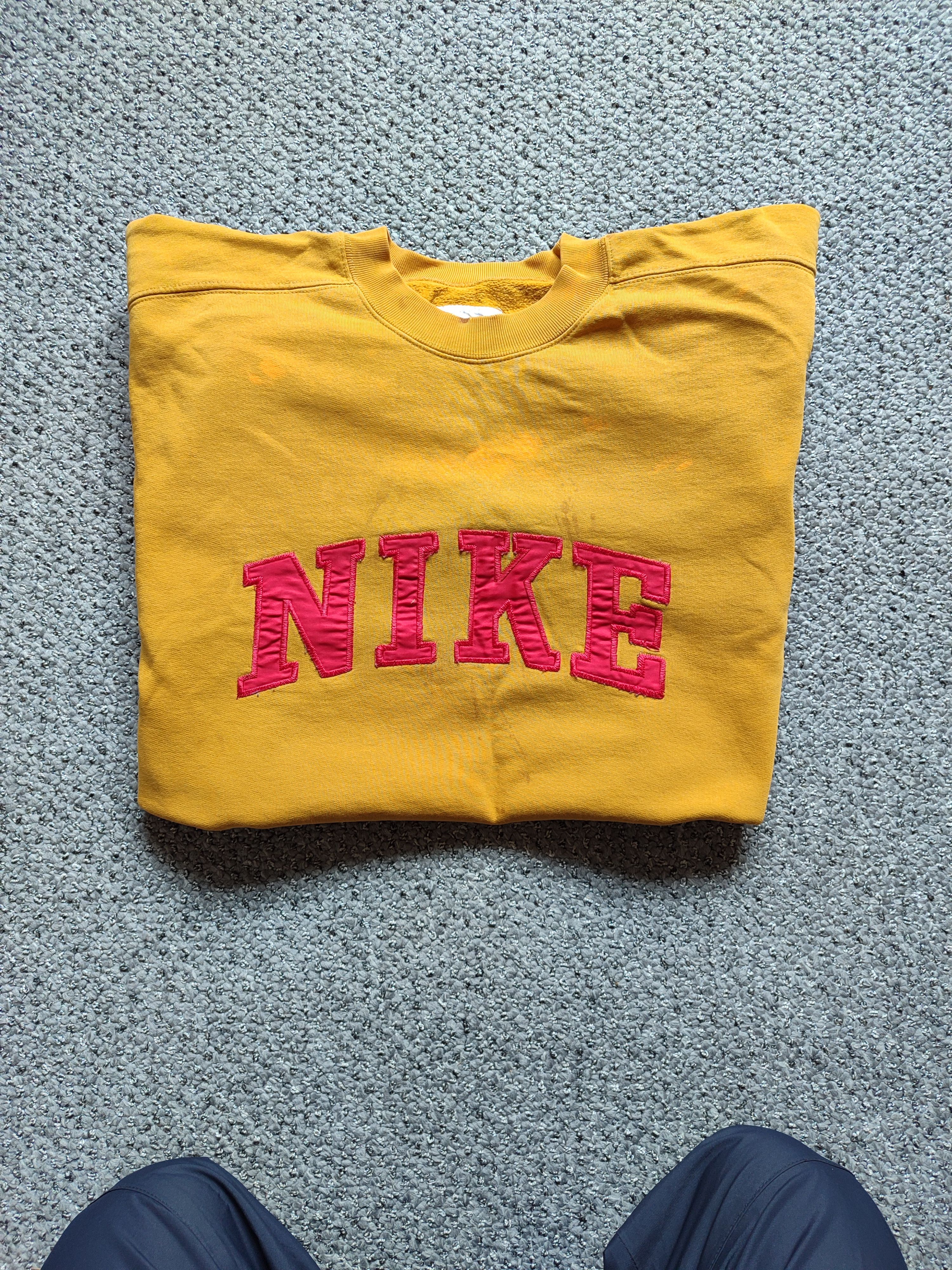Nike × Nike ACG × Vintage Vintage 90s Nike Sweatshirt Swoosh Nike Distressed Sweater Size US L / EU 52-54 / 3 - 9 Thumbnail