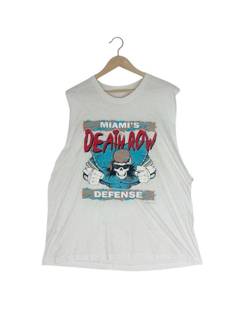 NFL × Vintage Vintage 90s Miami Death Row Defense- miami hurricanne Size US XL / EU 56 / 4 - 1 Thumbnail