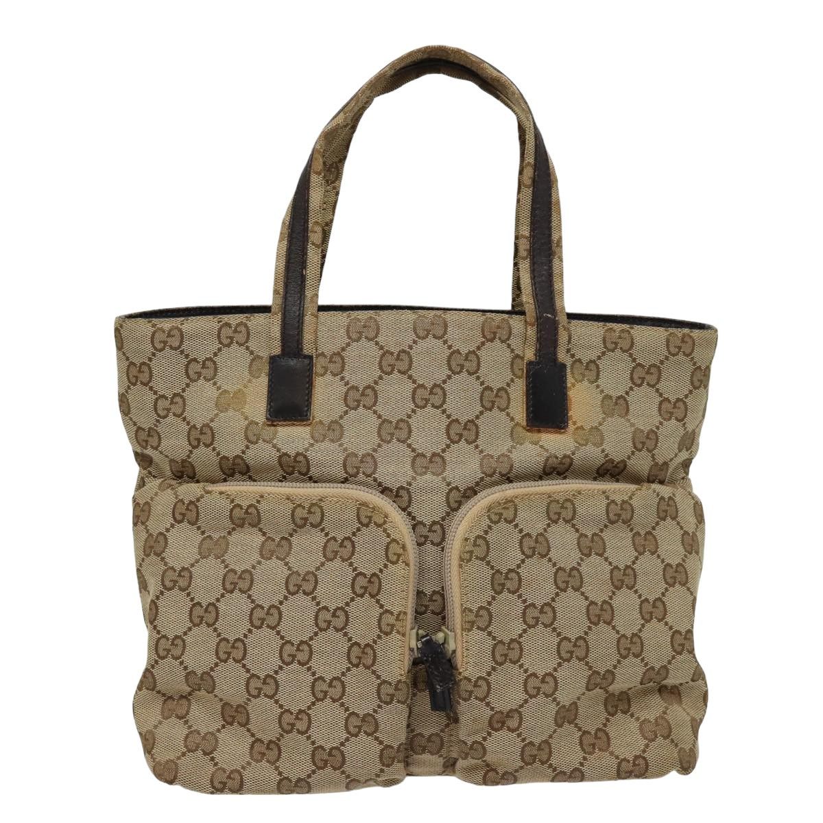 Gucci Gg Canvas Beige Canvas Handbag (Pre-Owned) Size ONE SIZE - 1 Thumbnail