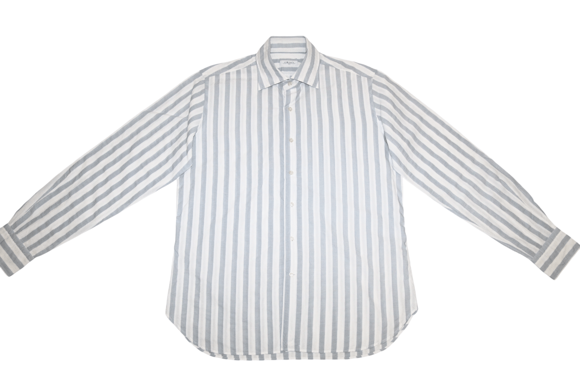 Ermenegildo Zegna ORIAN 1968 Cotton Viscose Wide Stripe Casual Shirt Size US XL / EU 56 / 4 - 4 Thumbnail