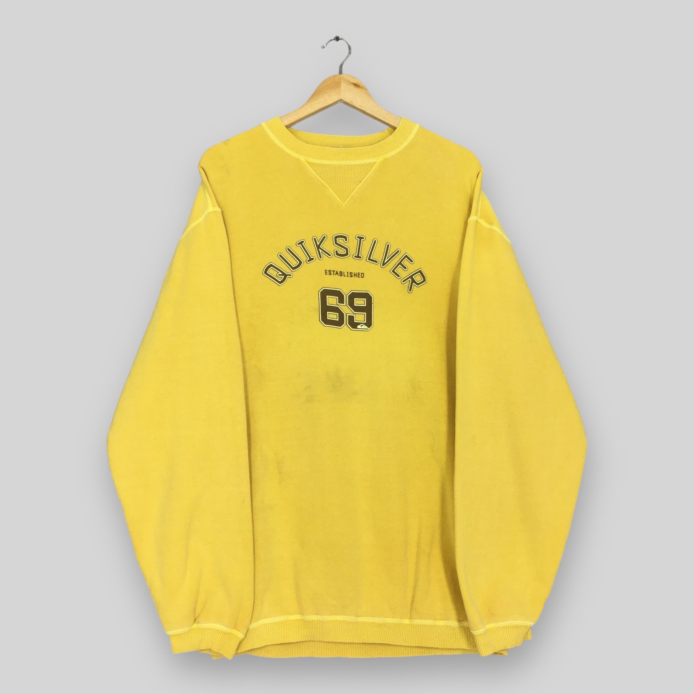Quiksilver Vintage 90s Quiksilver Skateboarding Yellow Sweatshirt Large Size US L / EU 52-54 / 3 - 1 Thumbnail
