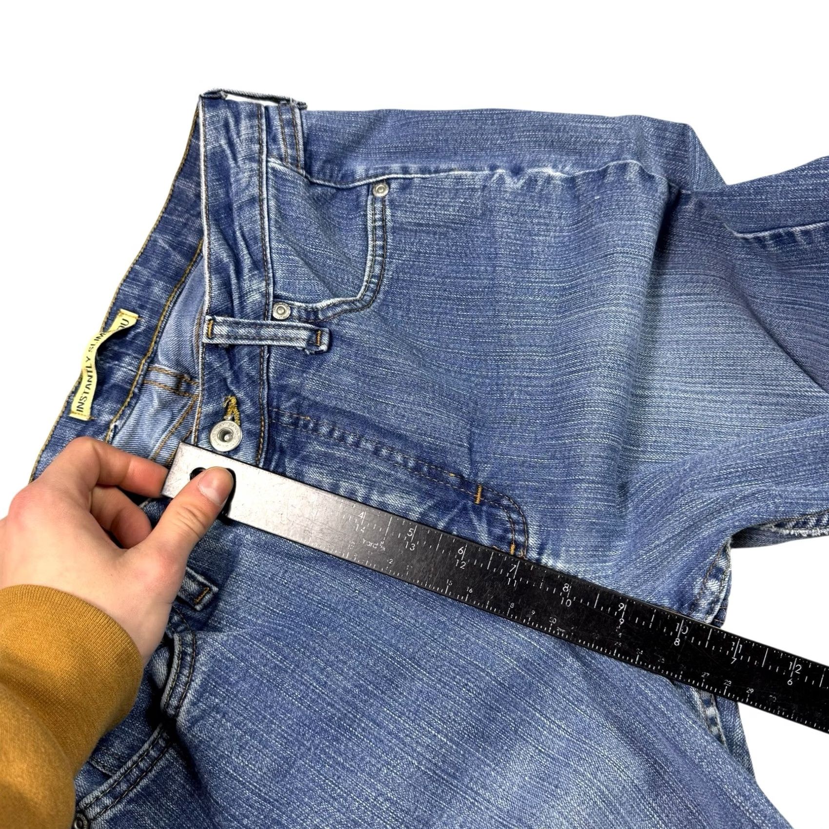 Lee Lee Riders Bootcut Jeans Women's 10 Slimming Cowgirl Pleated Blue Denim 30x32 Size 32" / US 10 / IT 46 - 5 Thumbnail