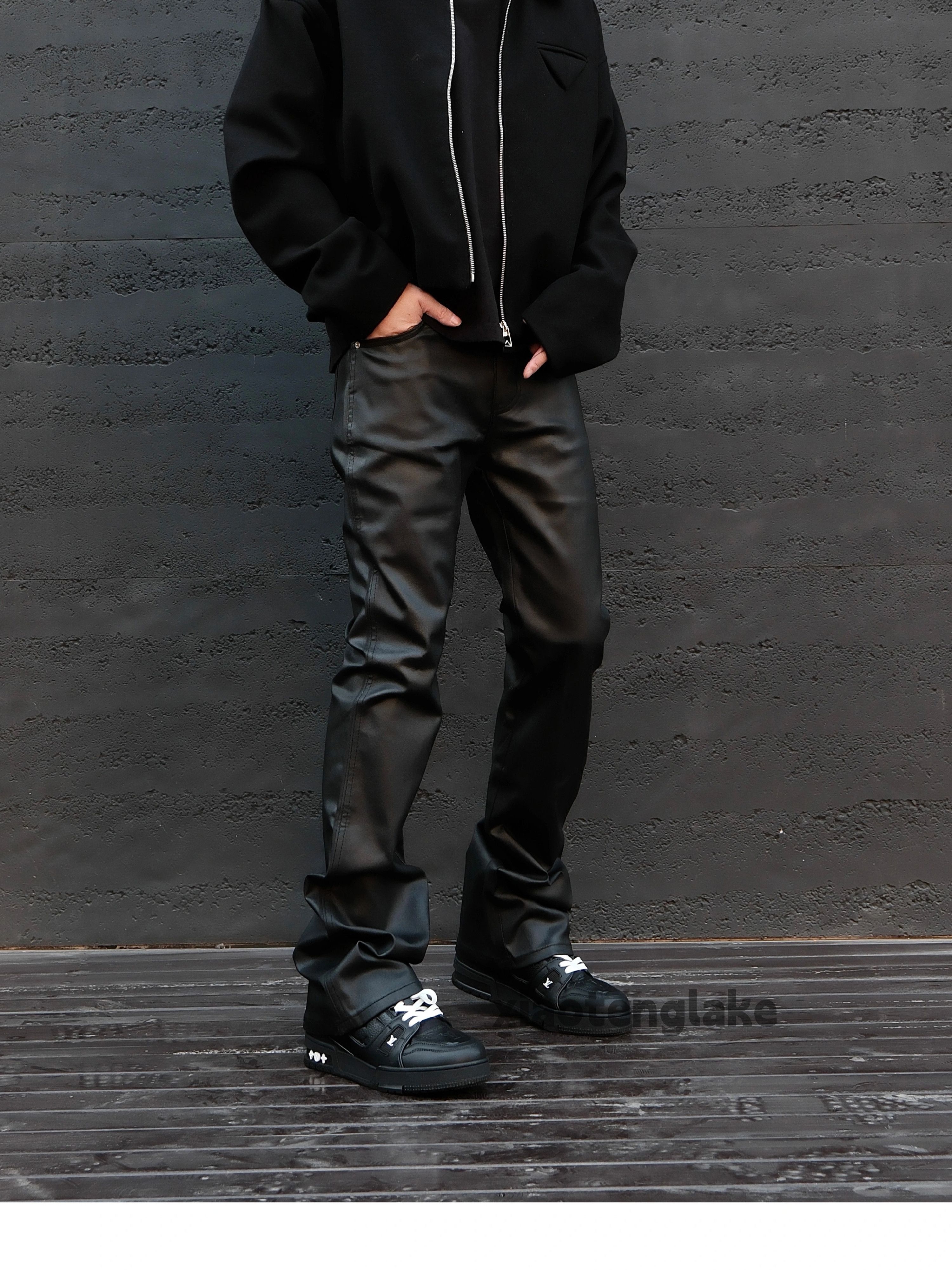 Designer × Jean × Vintage wax punk grunge bootcut flared hiphop jeans Size US 32 / EU 48 - 4 Thumbnail