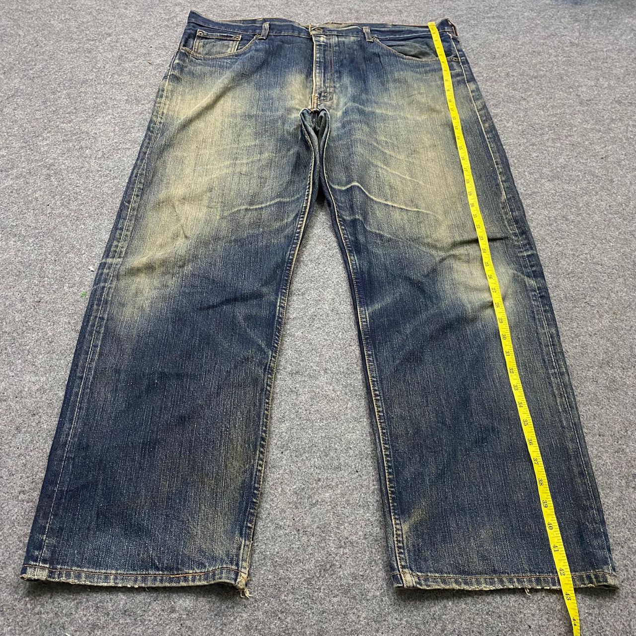 Levi's 💥Rare💥Vintage 90S Levis 503 Big Size Distressed Denim Size US 41 - 3 Thumbnail