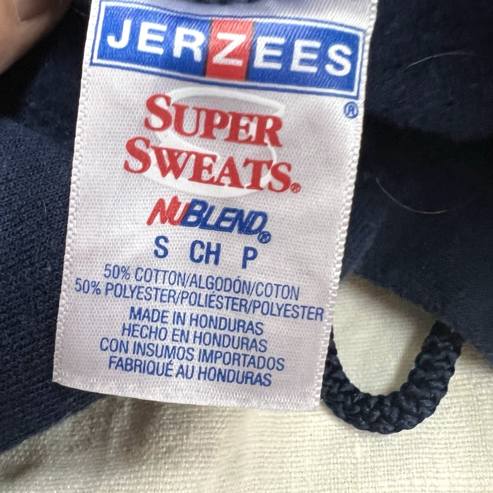 Jerzees Jerzees Woodland Park Hoodie Mens S Blue Graphic Print Logo Pockets Hooded Pullover Regular Fit Size US S / EU 44-46 / 1 - 4 Thumbnail