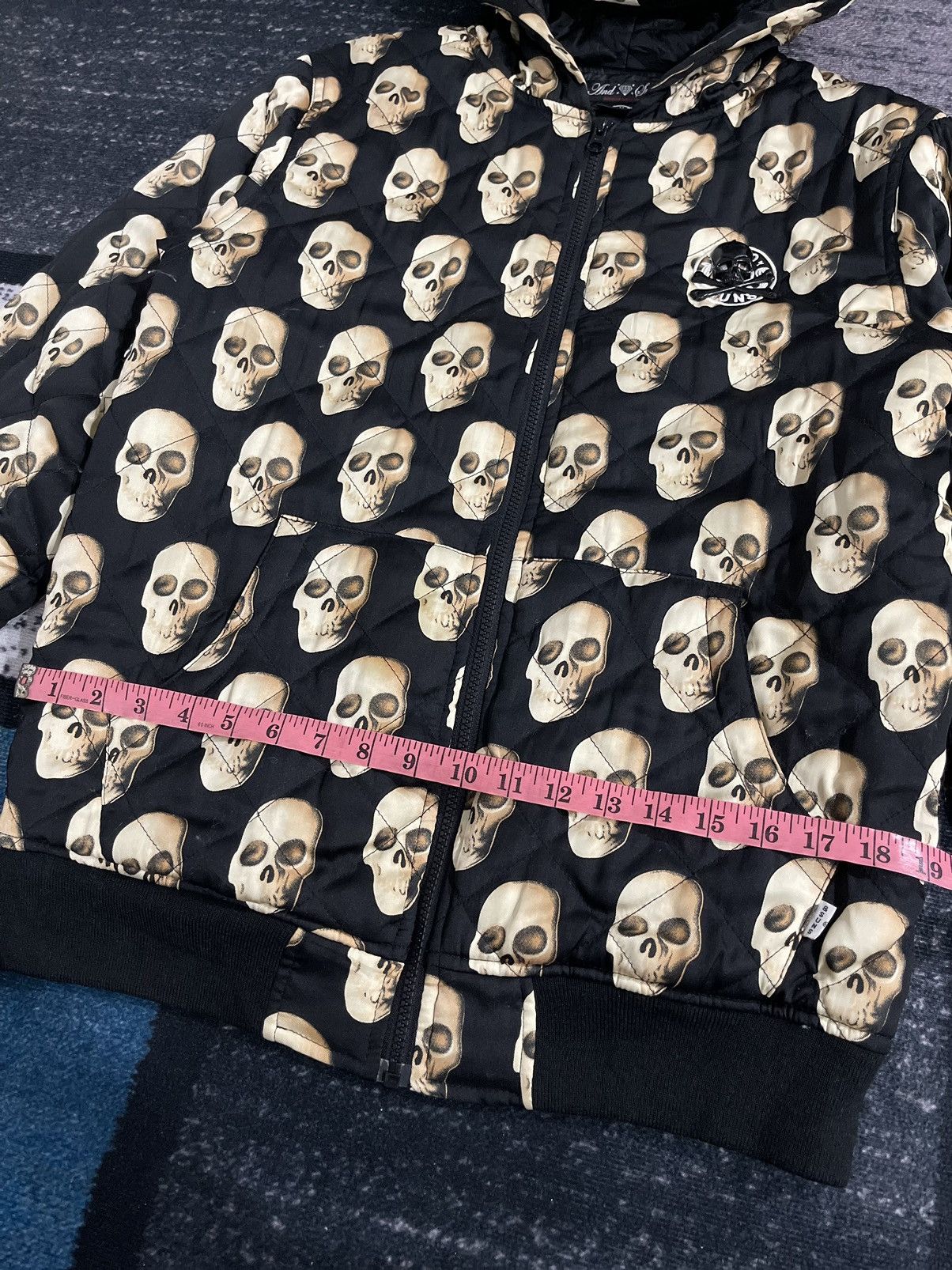 Japanese Brand AND SUNS SKULS FULLPRINT HOODIE JACKET Size US L / EU 52-54 / 3 - 19 Thumbnail