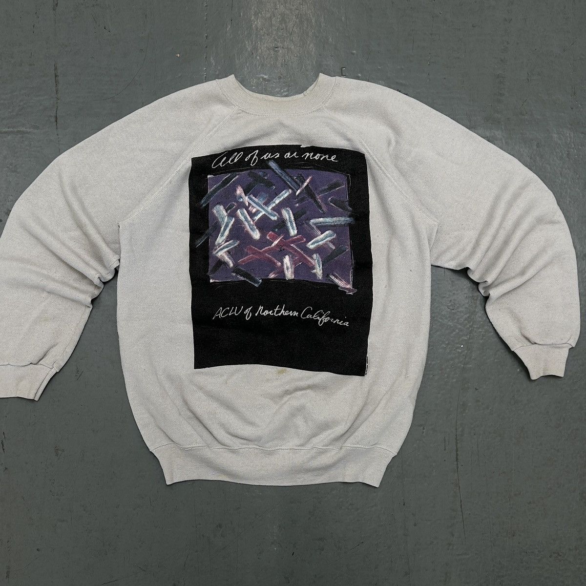 Vintage Vintage 80s/90s ACLU of Northern CA “All of Us or None” Size US M / EU 48-50 / 2 - 1 Thumbnail