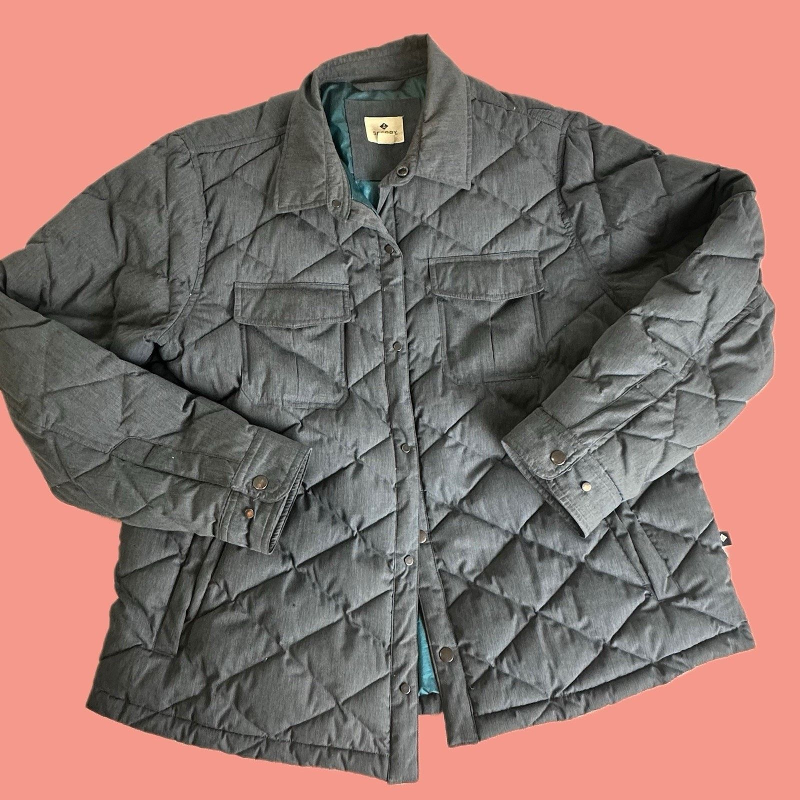 Sperry Sperry Men Quilted Gray Jacket Thinsulate XXL Size US XXL / EU 58 / 5 - 1 Thumbnail