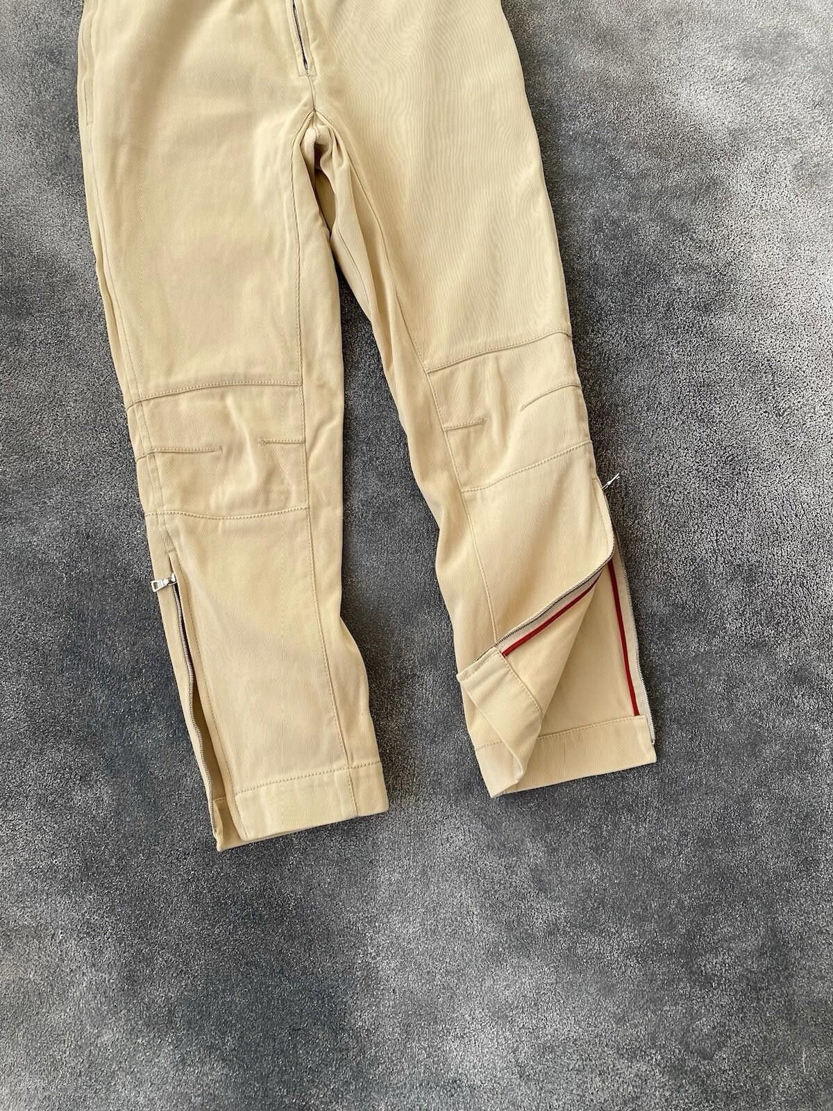 Prada 2000’s Prada Biker Casual Pants Vintage Women Cream 40 Size 40" / US 18 - 2 Thumbnail