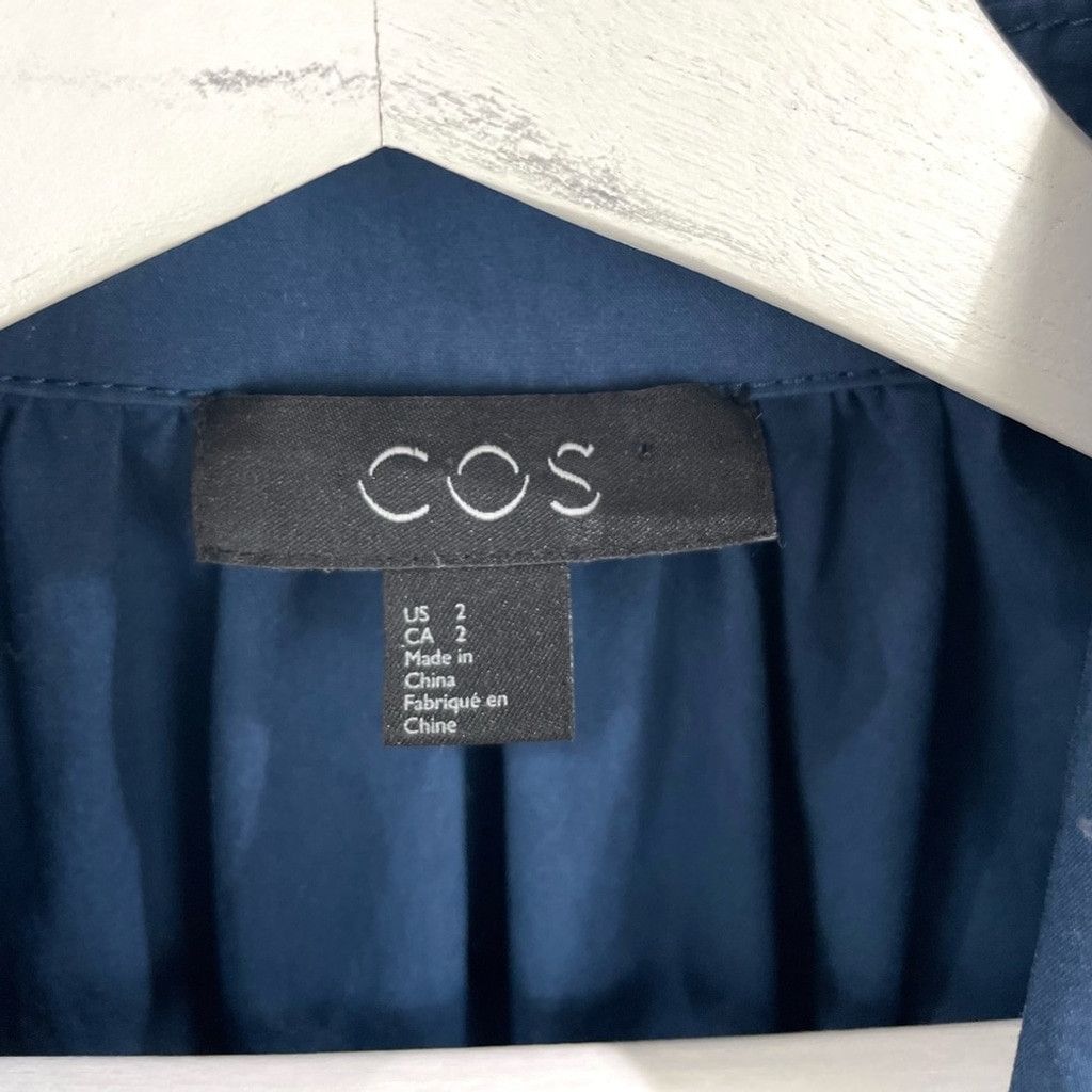 Cos COS Blue Long Jacket with Gathered Back Size 2 Size XS / US 0-2 / IT 36-38 - 12 Thumbnail