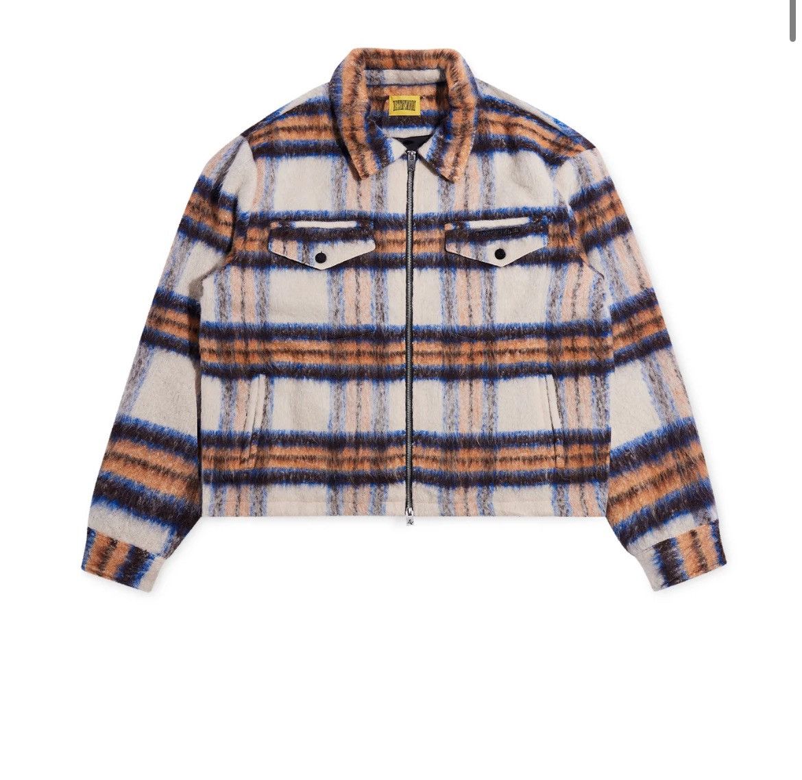 Diet Starts Monday MOHAIR ZIP FLANNEL - CREAM/YELLOW Size US M / EU 48-50 / 2 - 1 Thumbnail
