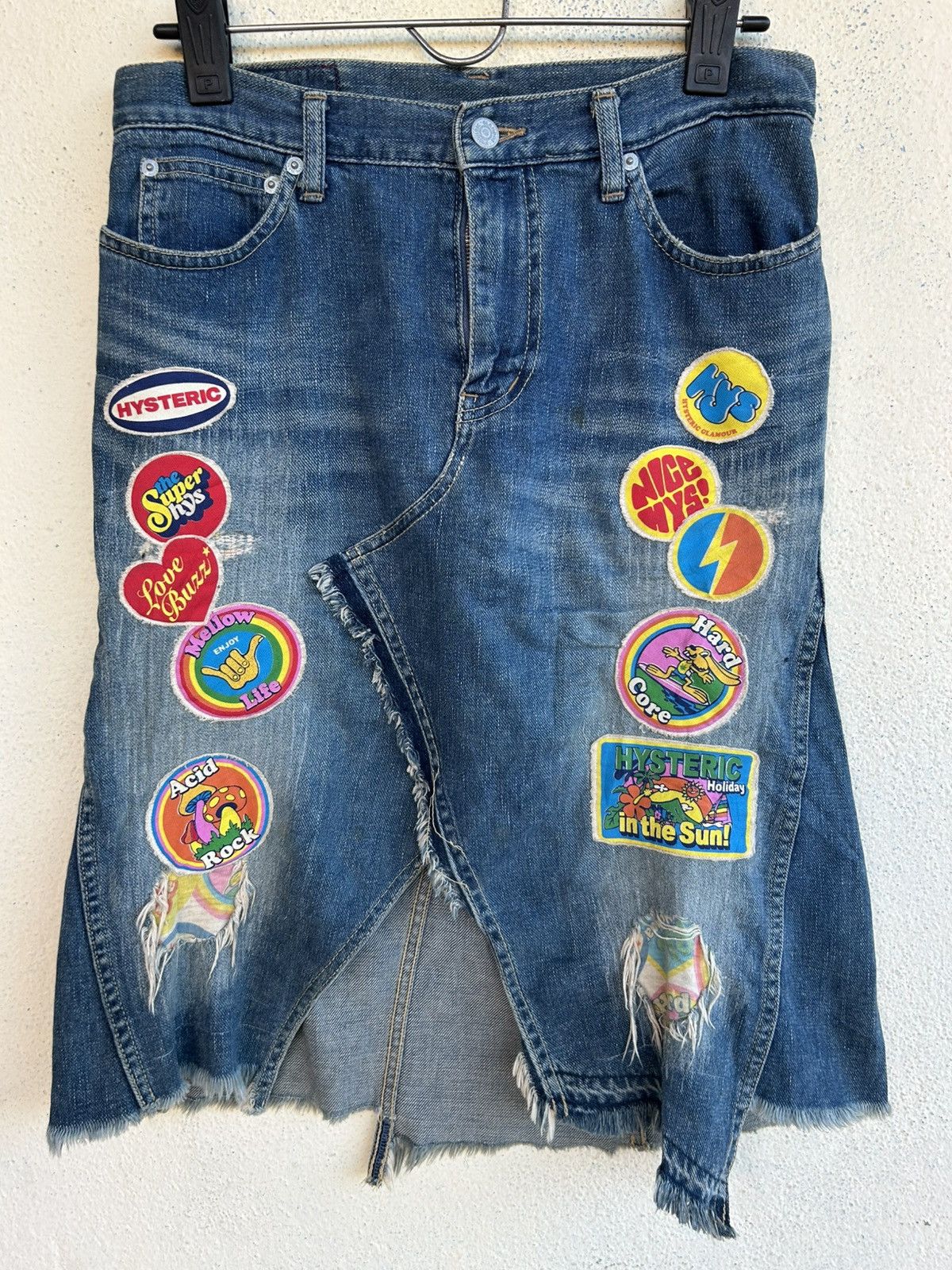 Hysteric Glamour Kinky Jeans Patchworks Denim Skirt Size 30" / US 8 / IT 44 - 1 Thumbnail