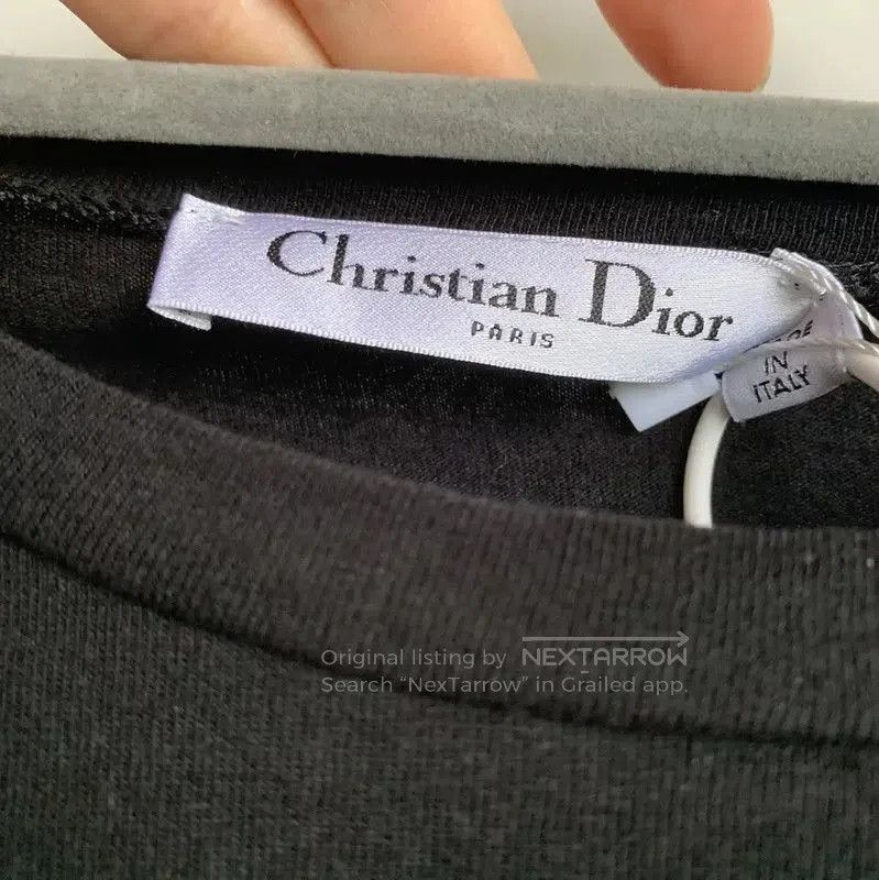 Dior Dior Black Cotton Embroidered Short Sleeve Tee . Size XS / US 0-2 / IT 36-38 - 6 Thumbnail