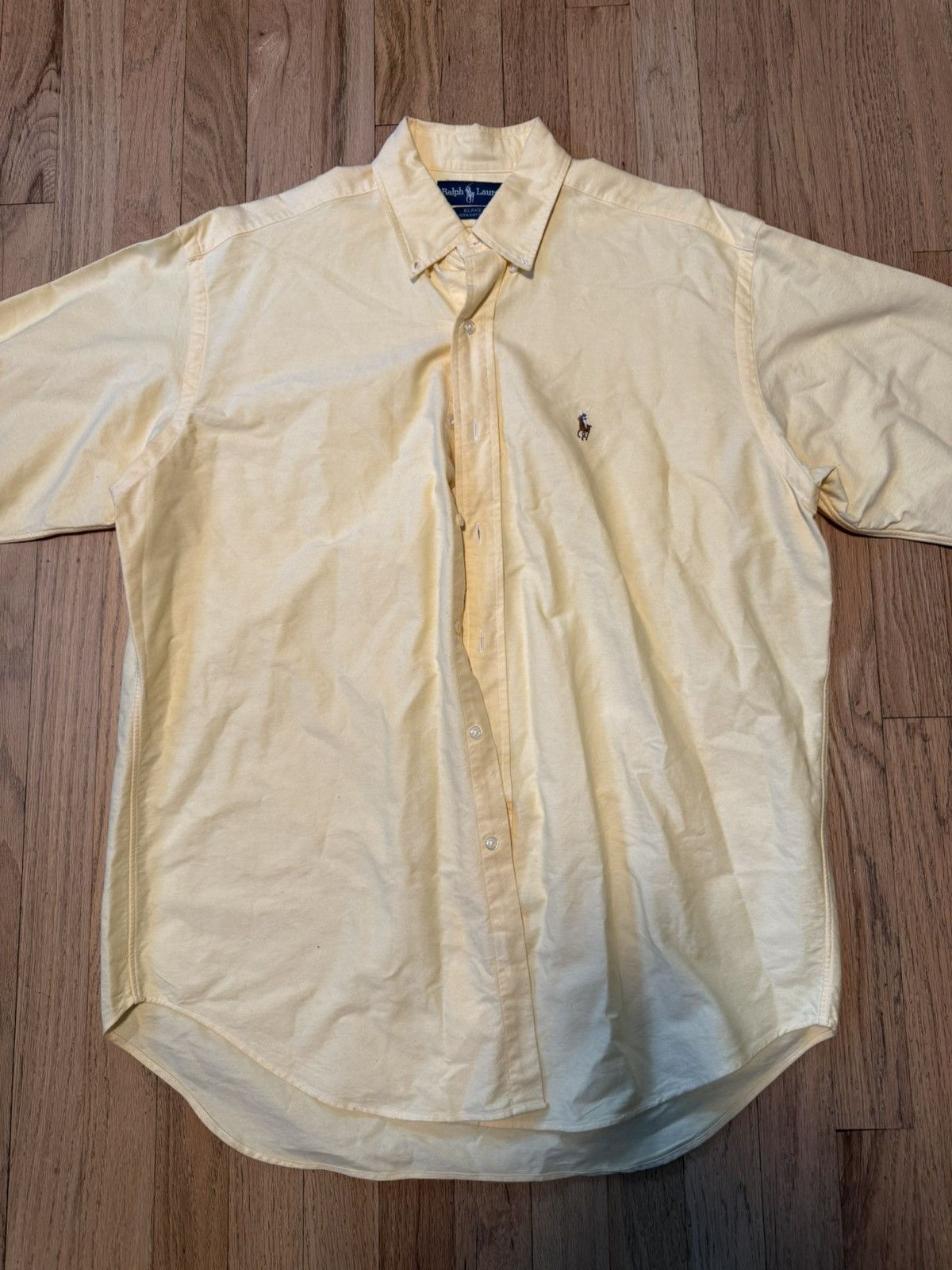 Ralph Lauren × Vintage Vintage 90's Ralph Lauren Yarmouth Oxford Yellow Mens Size US M / EU 48-50 / 2 - 3 Thumbnail