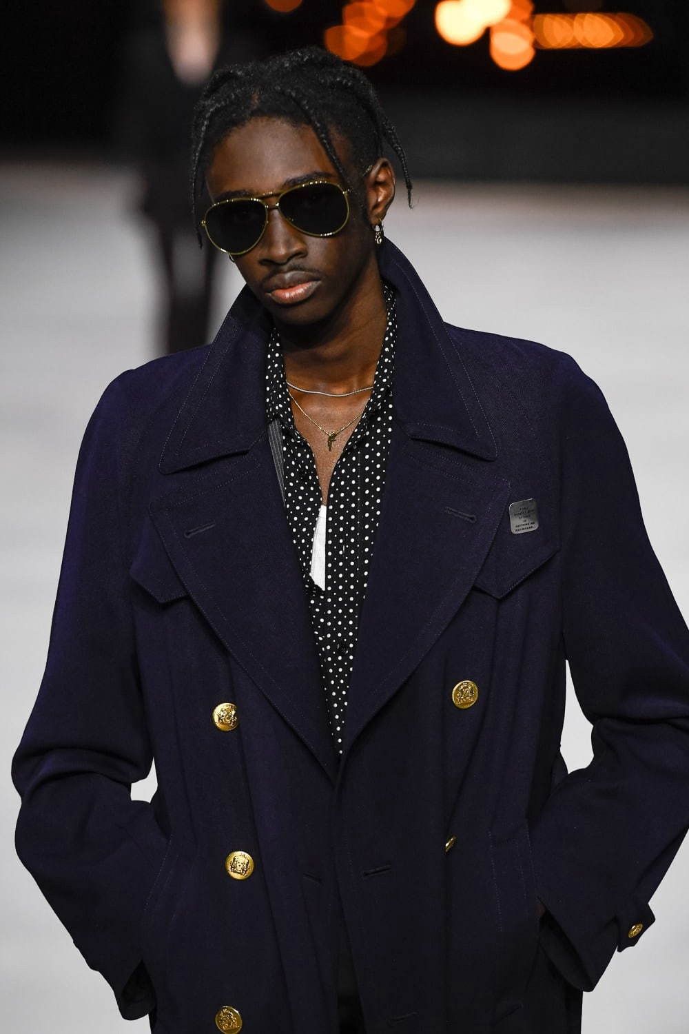 Celine CELINE BY HEDI SLIMANE 20SS RUNWAY TRENCH COAT IN NAVY Size US S / EU 44-46 / 1 - 9 Thumbnail