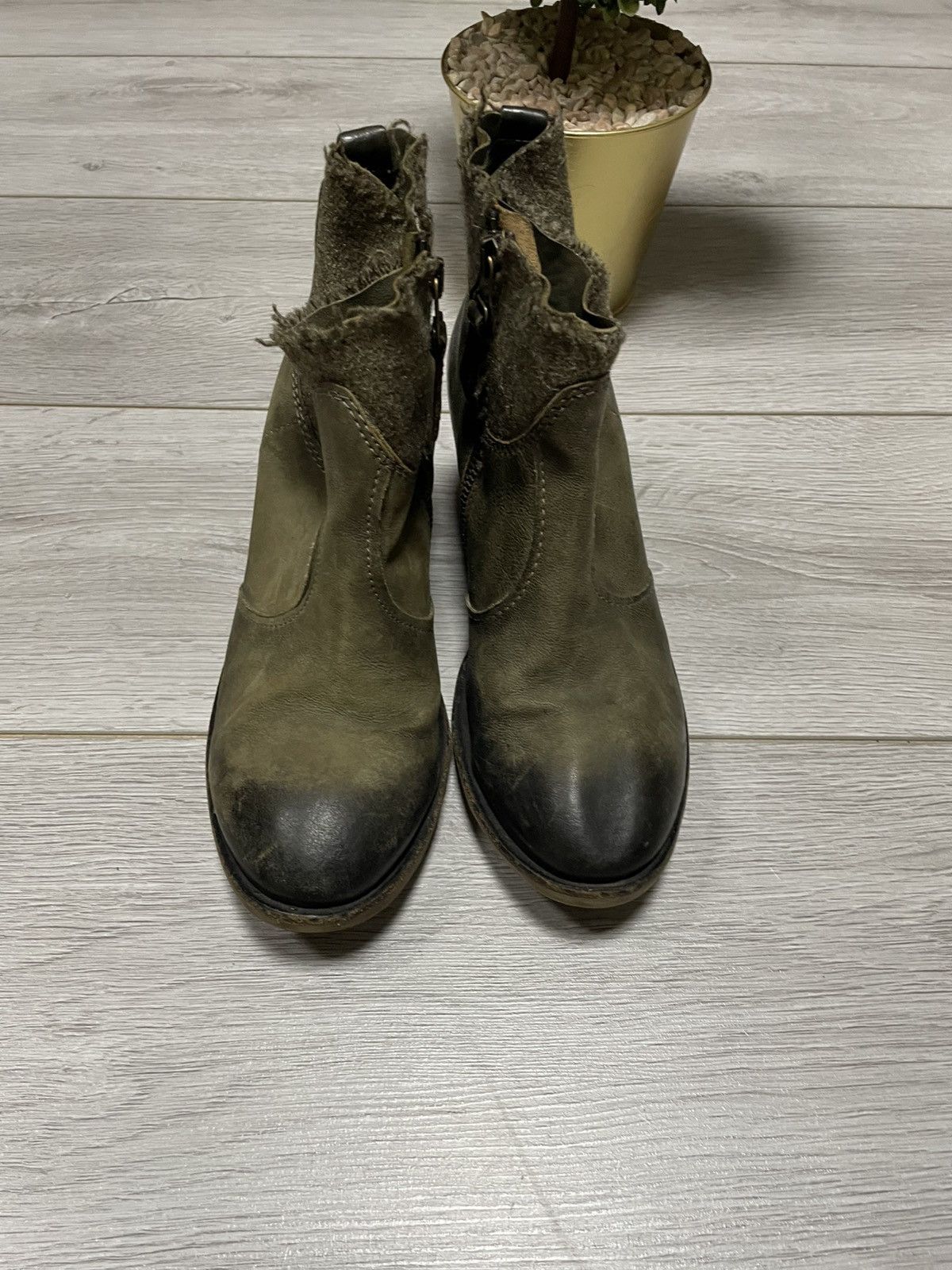 A.S.98 AS 98 vintage airstep distressed zip hight leather boots Size US 8 / IT 38 - 10 Thumbnail