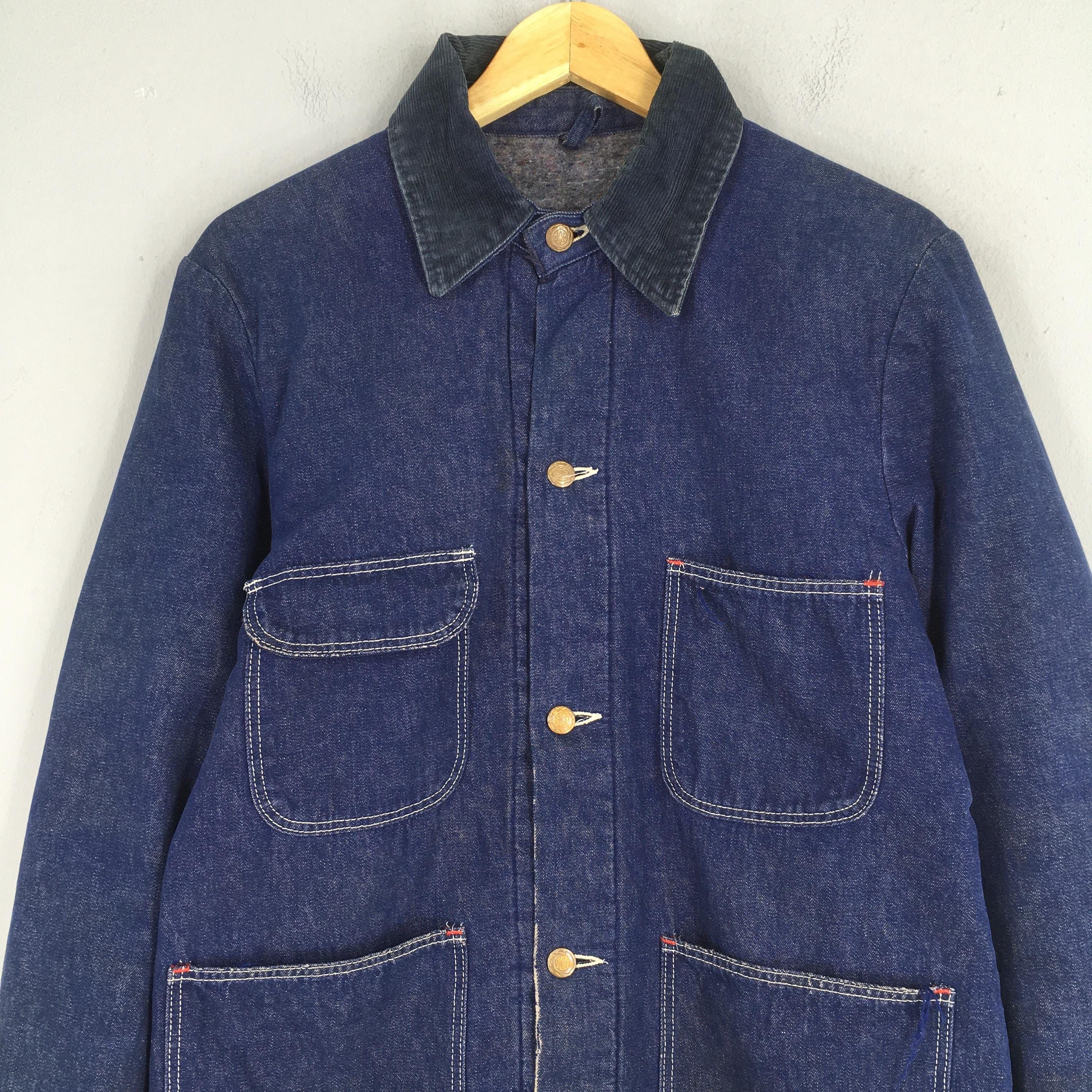 Wrangler 80s Wrangler Sanforized Blue Chore Denim Jacket Medium Size US M / EU 48-50 / 2 - 2 Thumbnail