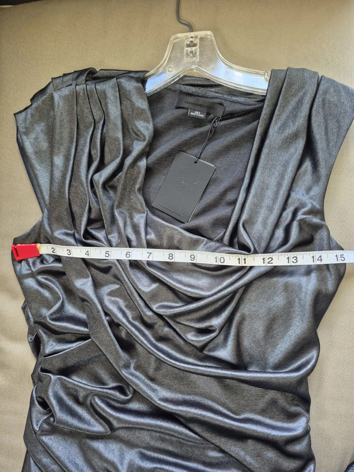 Alexander Wang Metallic Blouse NWT Going Out Party Retro Travel Size M / US 6-8 / IT 42-44 - 12 Thumbnail