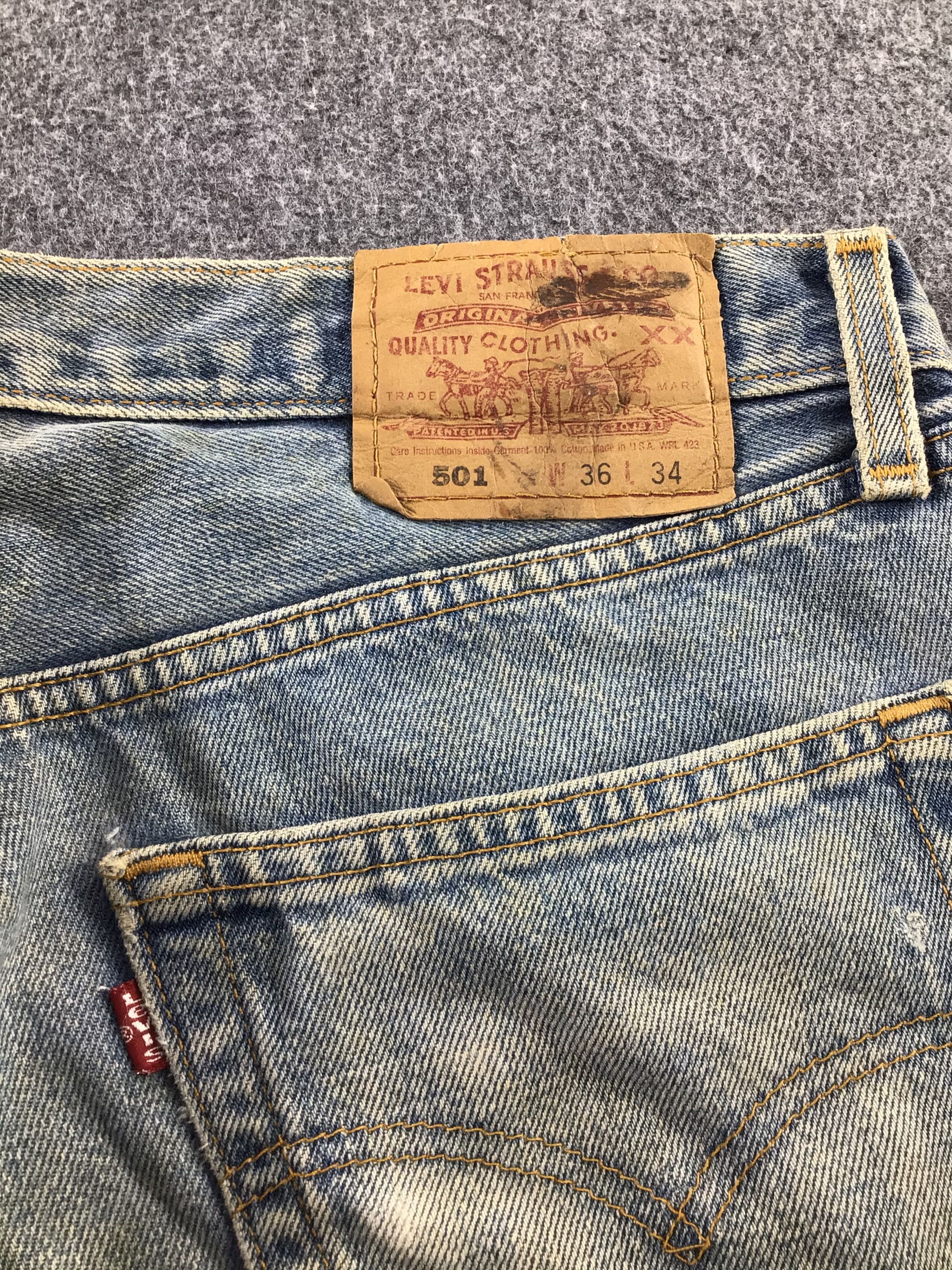 Levi's Vintage 90s Levis 501 Jeans-J681 Size US 35 - 5 Thumbnail