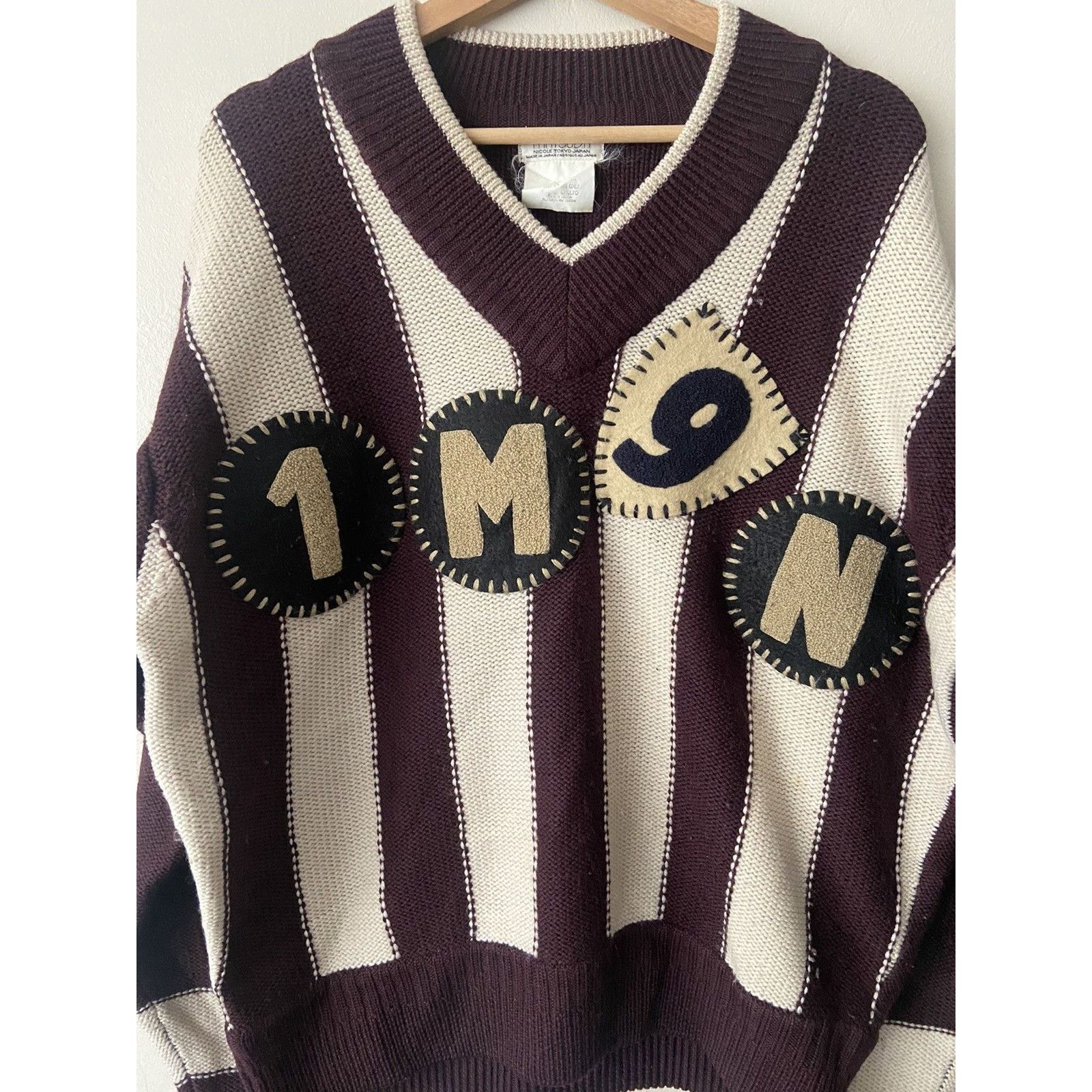Matsuda Vintage Collegiate Patch Wool Sweater Size US L / EU 52-54 / 3 - 2 Thumbnail