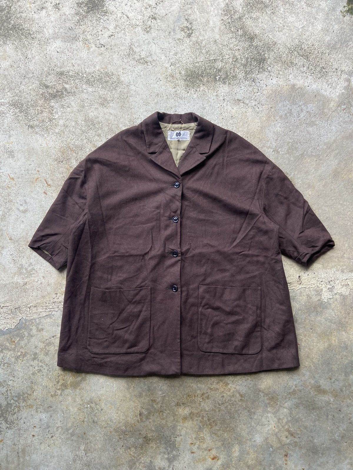 Dries Van Noten Archive 90’s Dries Van Noten Oversized Short Sleeve Jacket Size US XL / EU 56 / 4 - 1 Thumbnail