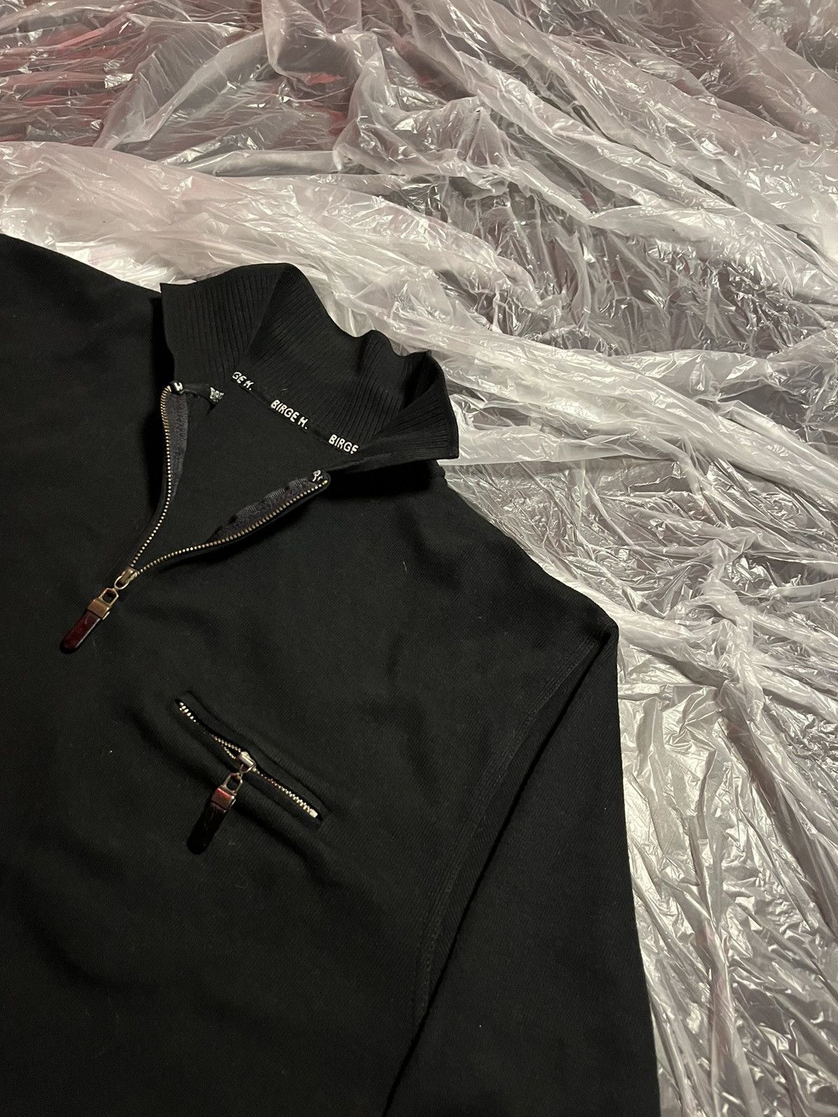 Japanese Brand × Vintage Birge H. Black Zip-Up Sweater Size M / US 6-8 / IT 42-44 - 6 Thumbnail