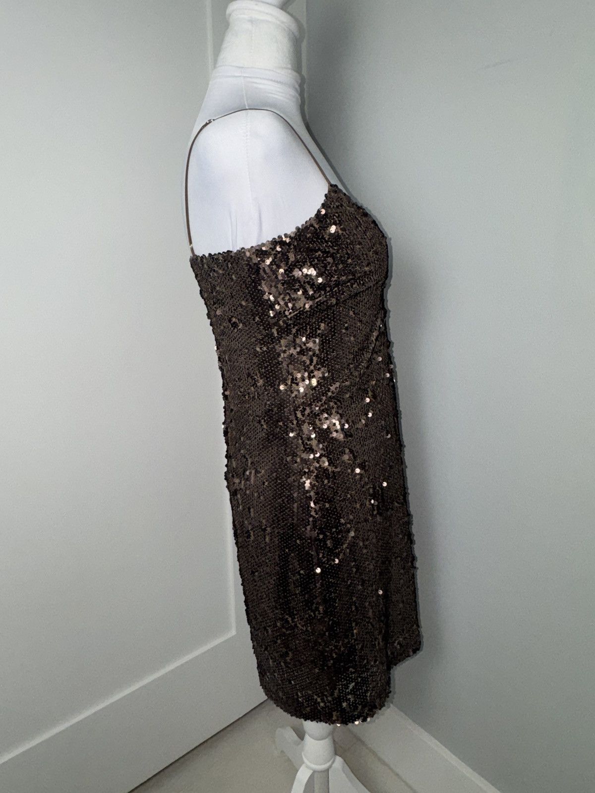 L'AGENCE L’agence Elora Sequin Mini Dress in Rose Gold Copper/Size 0 Size XS / US 0-2 / IT 36-38 - 6 Thumbnail