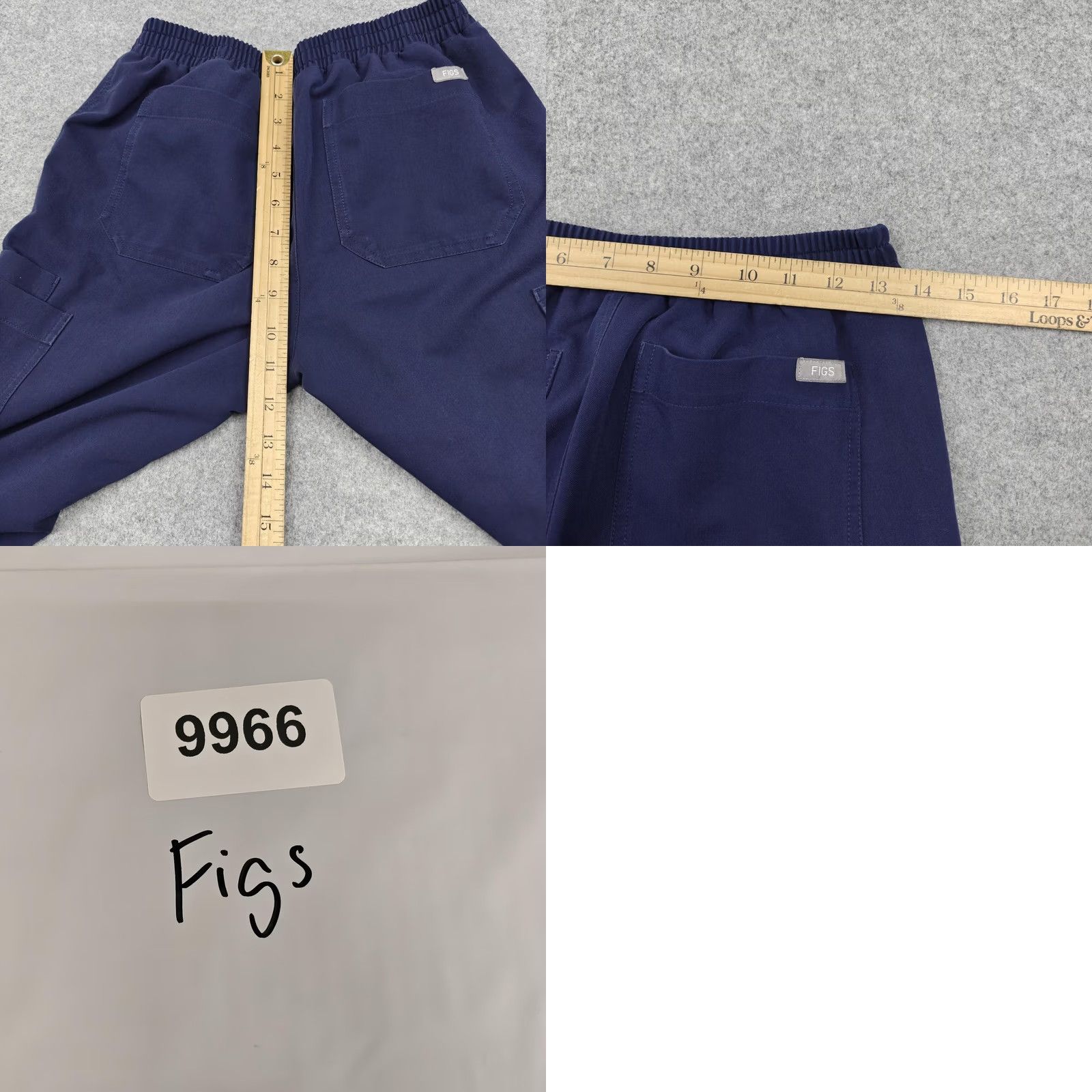 Vintage FIGS Pants Womens XS Blue Technical Collection Cargo Scrub Drawstring Pockets Size 26" / US 2 / IT 38 - 8 Thumbnail